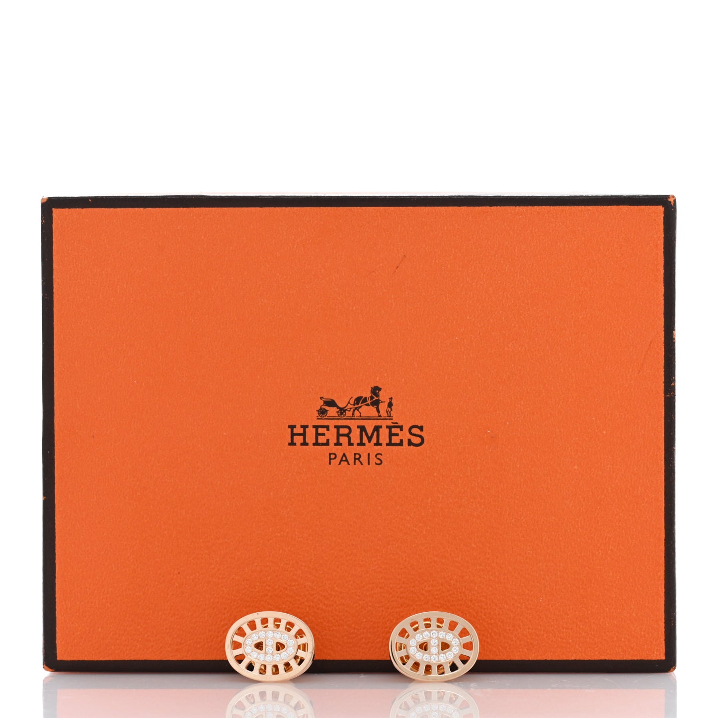 18K Rose Gold Diamond Chaine d'Ancre Divine Stud Earrings