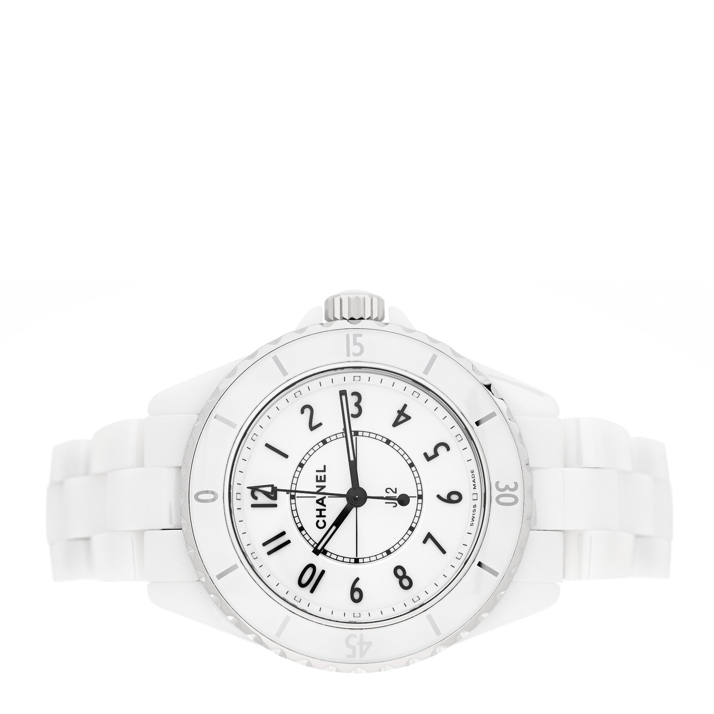 Stainless Steel Ceramic 33mm J12 Quartz Watch White