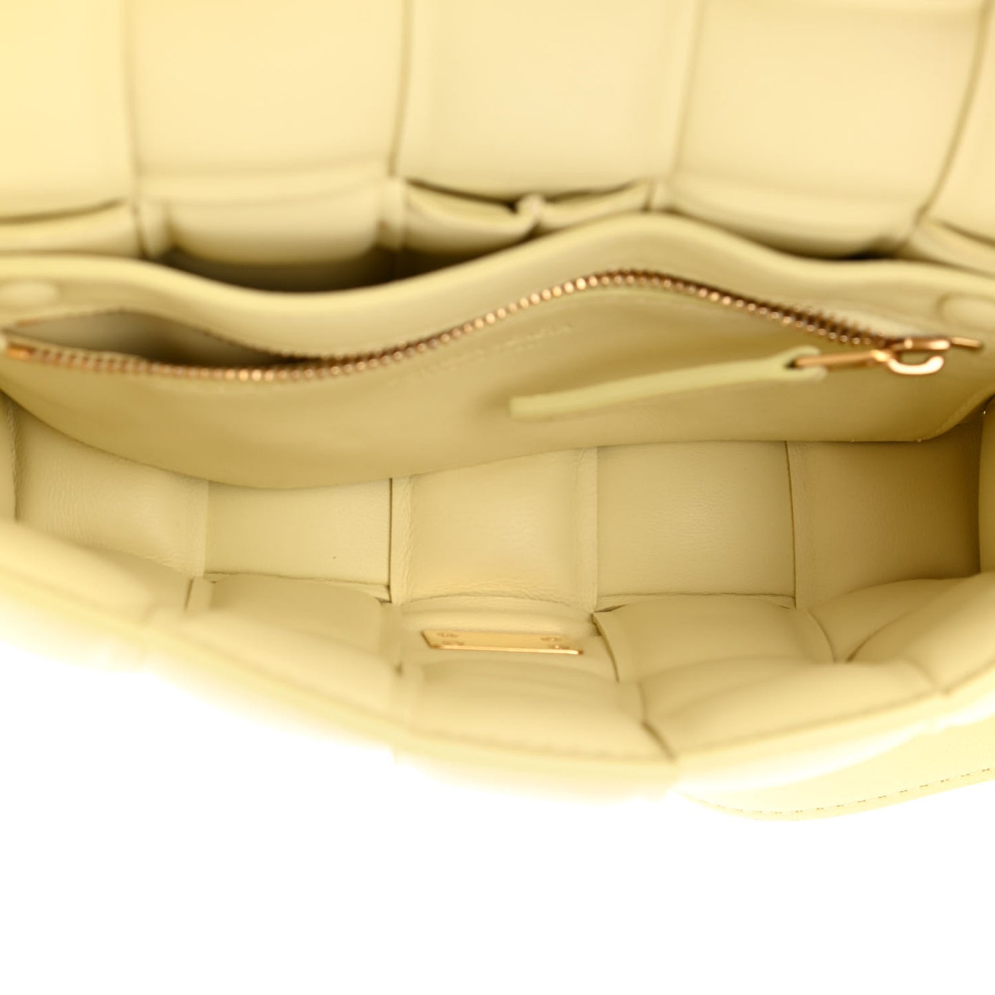 Nappa Maxi Intreccio Small Padded Cassette Crossbody Bag Ice Cream