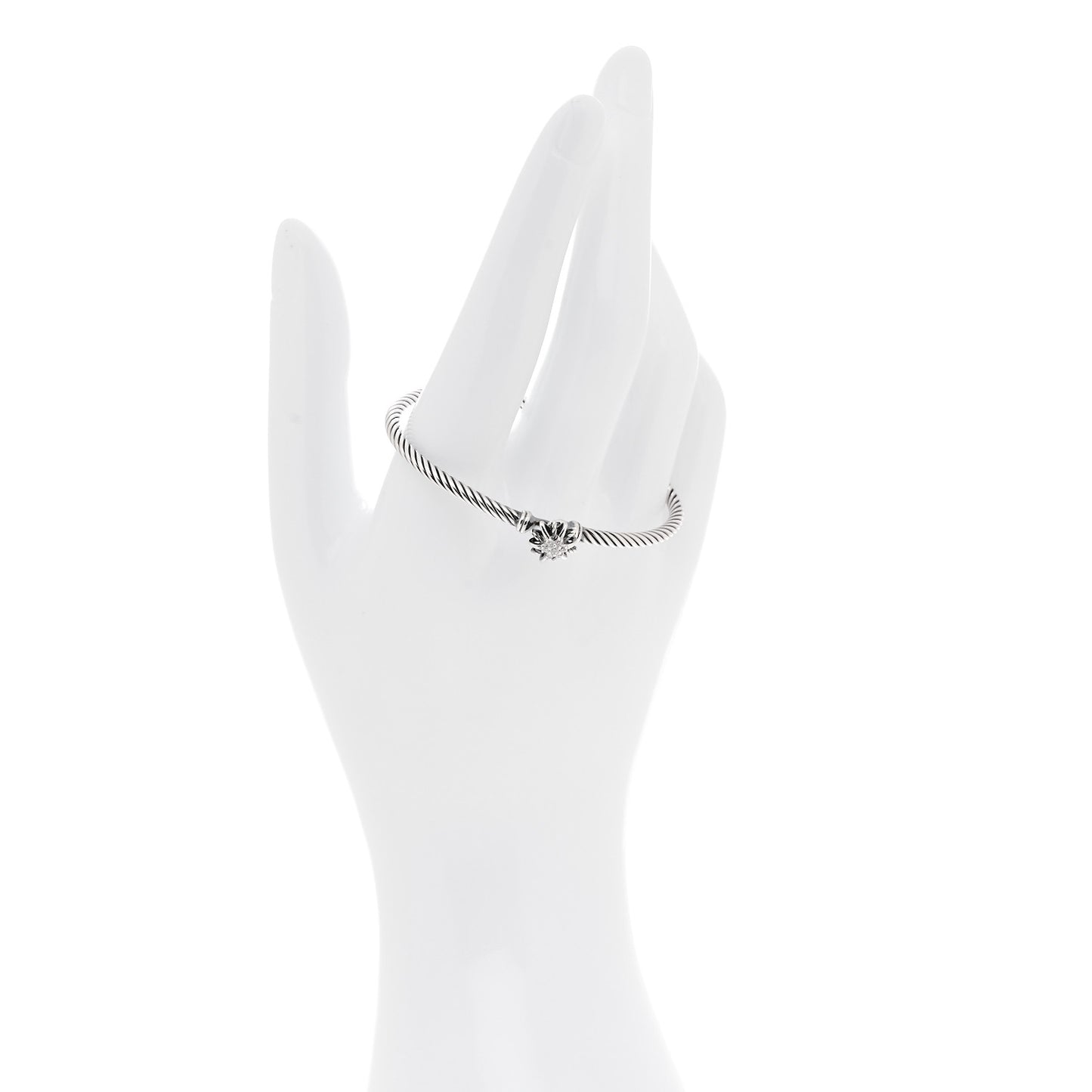 Sterling Silver Diamond Starburst Bracelet