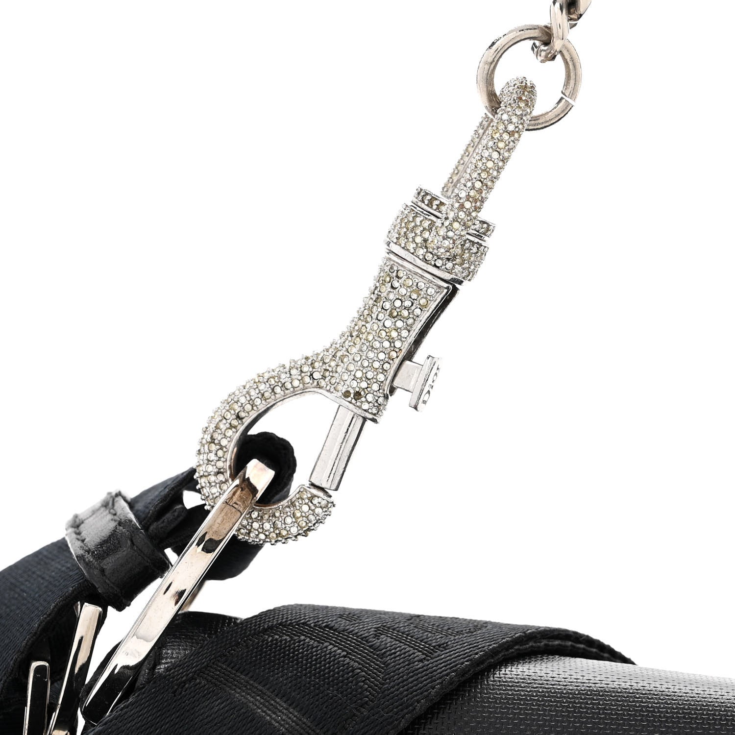 Christian Dior Coated Canvas Crystal Hardcore Bag Black 12 of 16