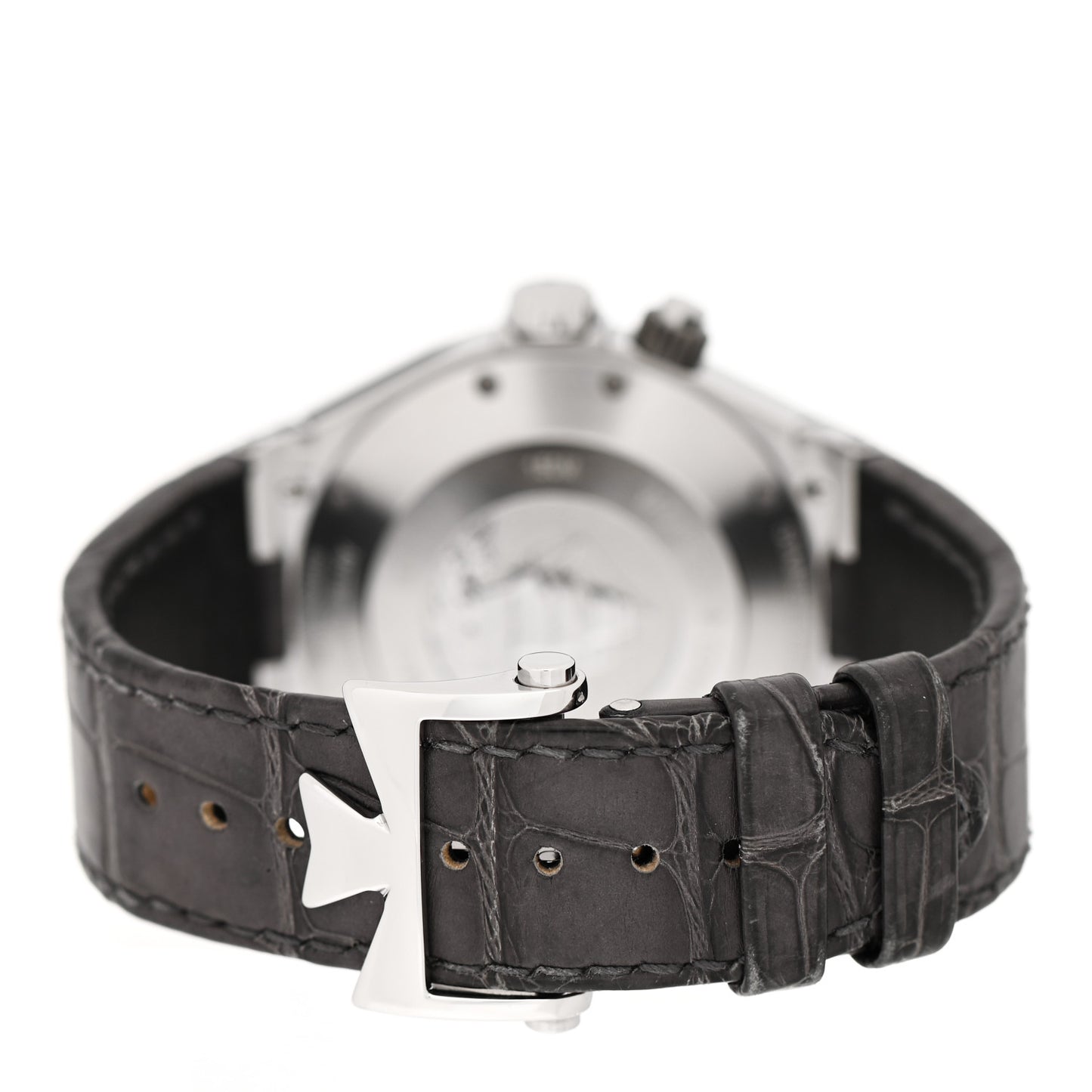 Stainless Steel Alligator 42mm Overseas Dual Time Automatic Watch Grey 47450/000W-9511
