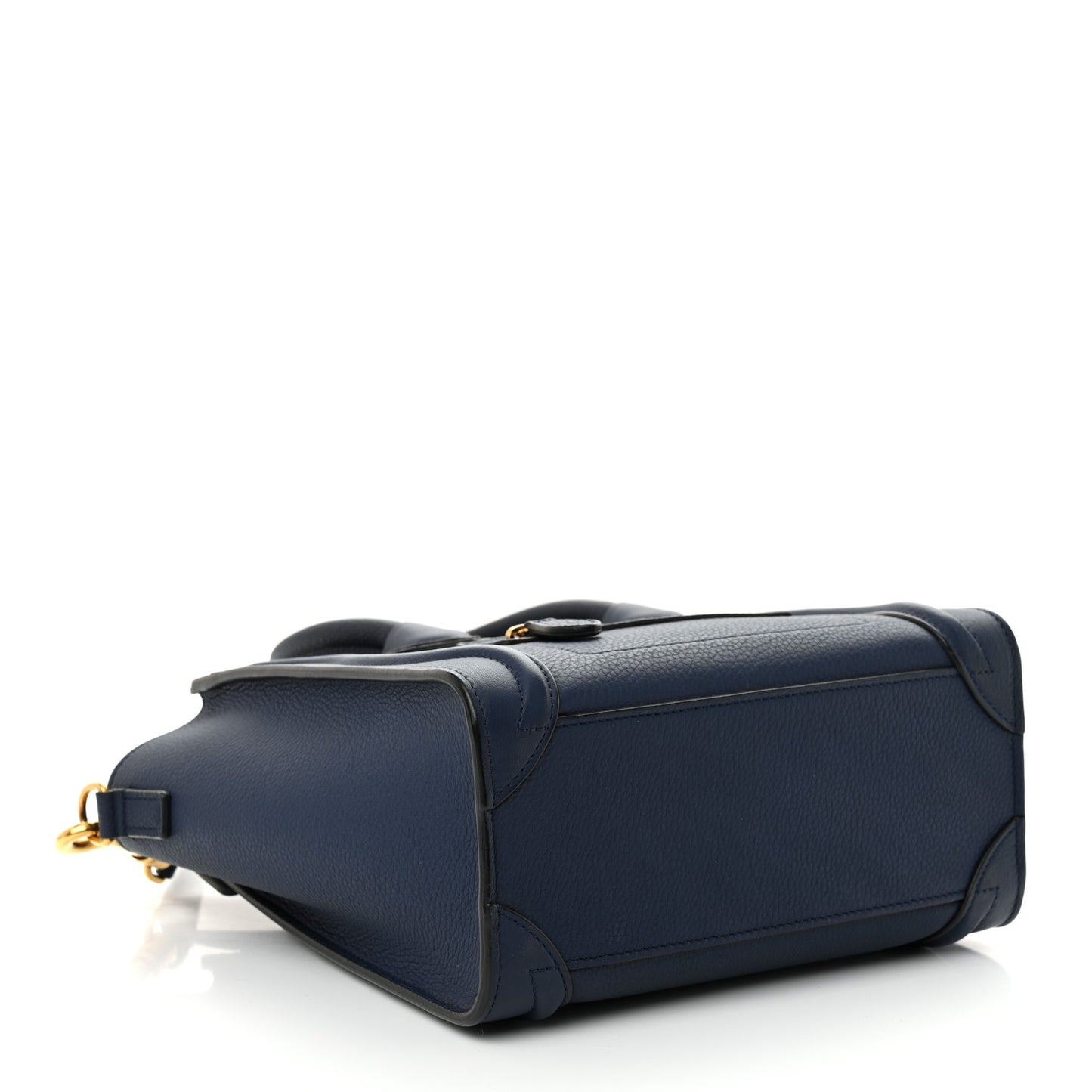 Drummed Calfskin Nano Luggage Marine