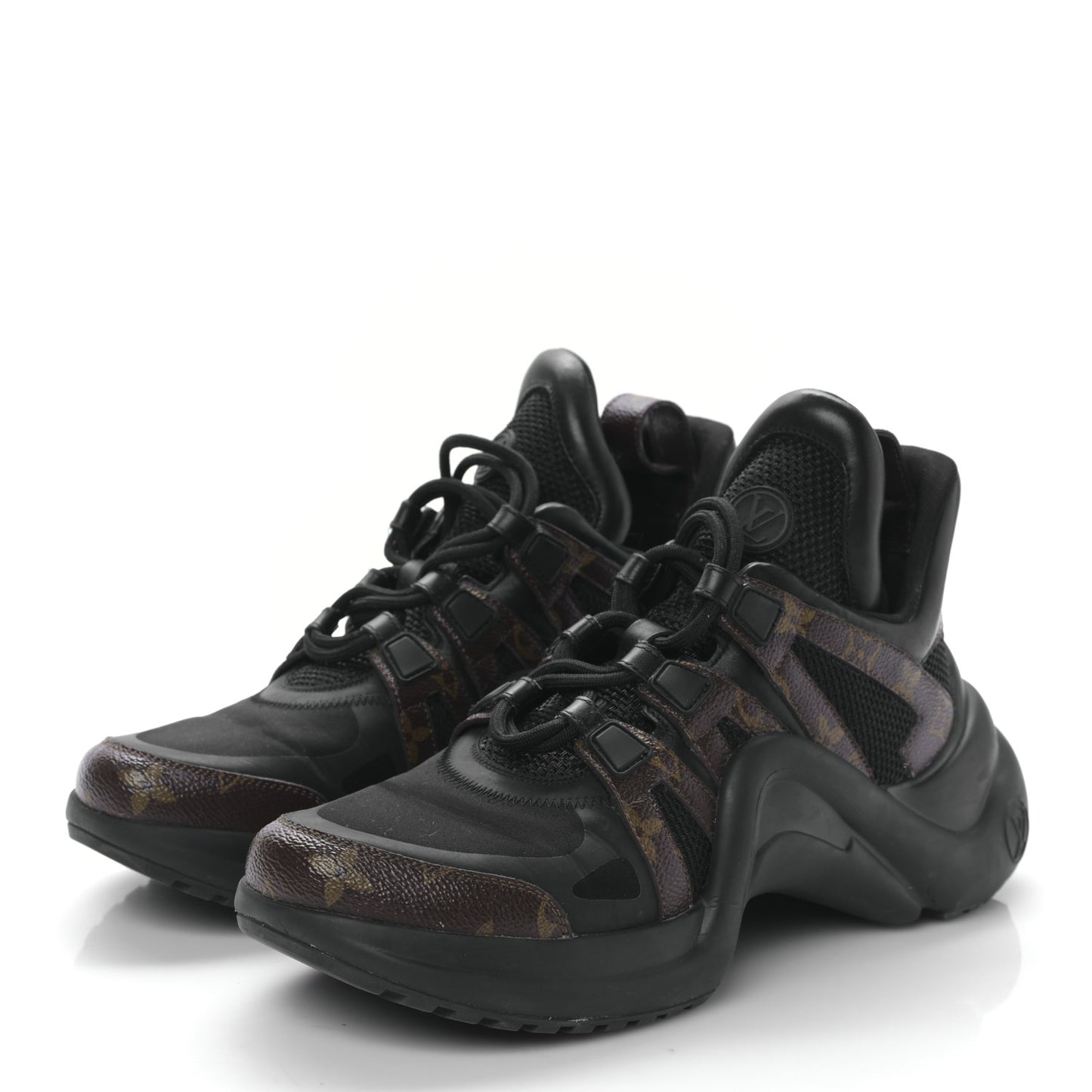 Calfskin Patent Monogram LV Archlight Sneakers 40 Black