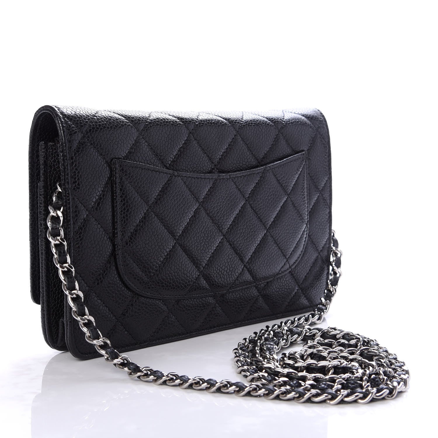 Chanel Caviar Quilted Wallet On Chain WOC Black 3 of 9