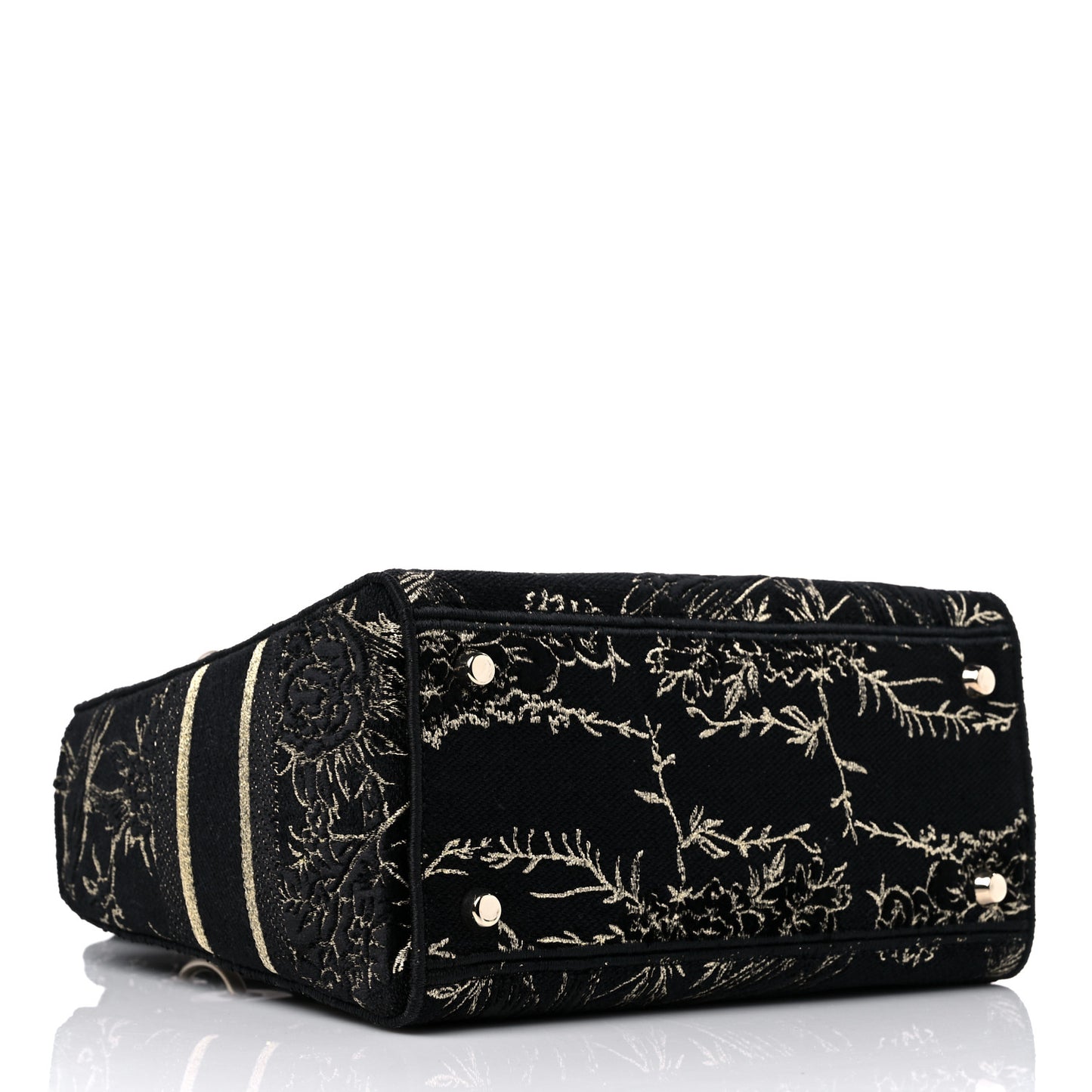 Toile de Jouy Embroidered Medium Lady D-Lite Black
