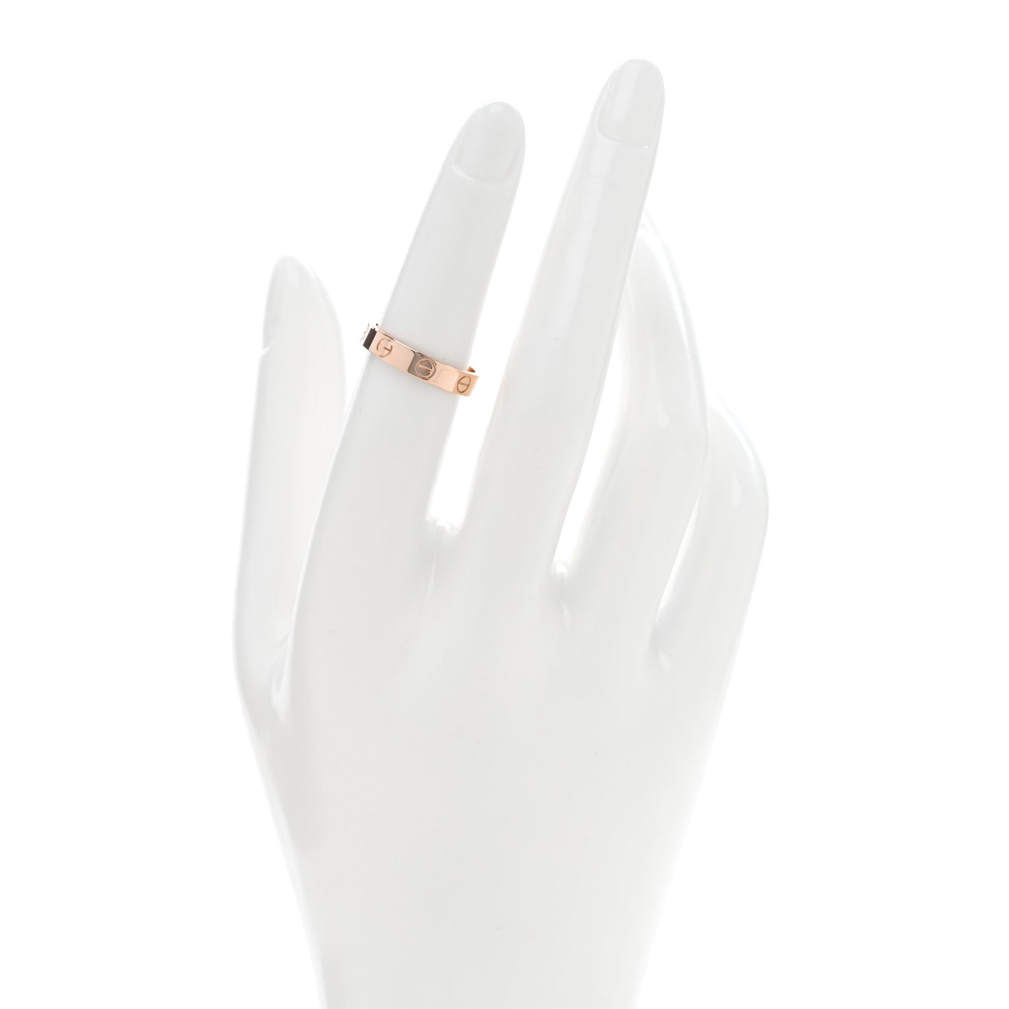 18K Pink Gold 3.5mm LOVE Wedding Band Ring 51 5.75