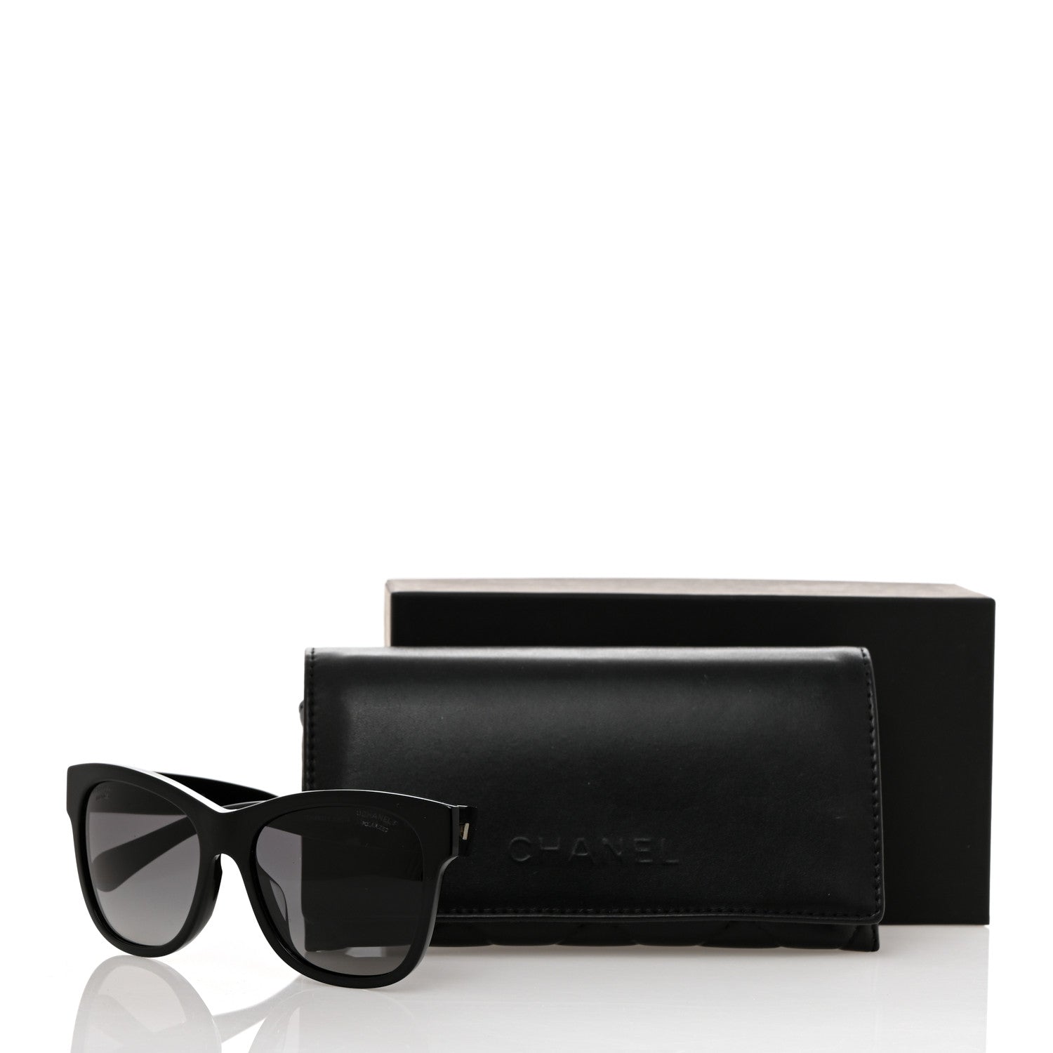Chanel Acetate Polarized Square CC Sunglasses 5380 Black 8 of 8