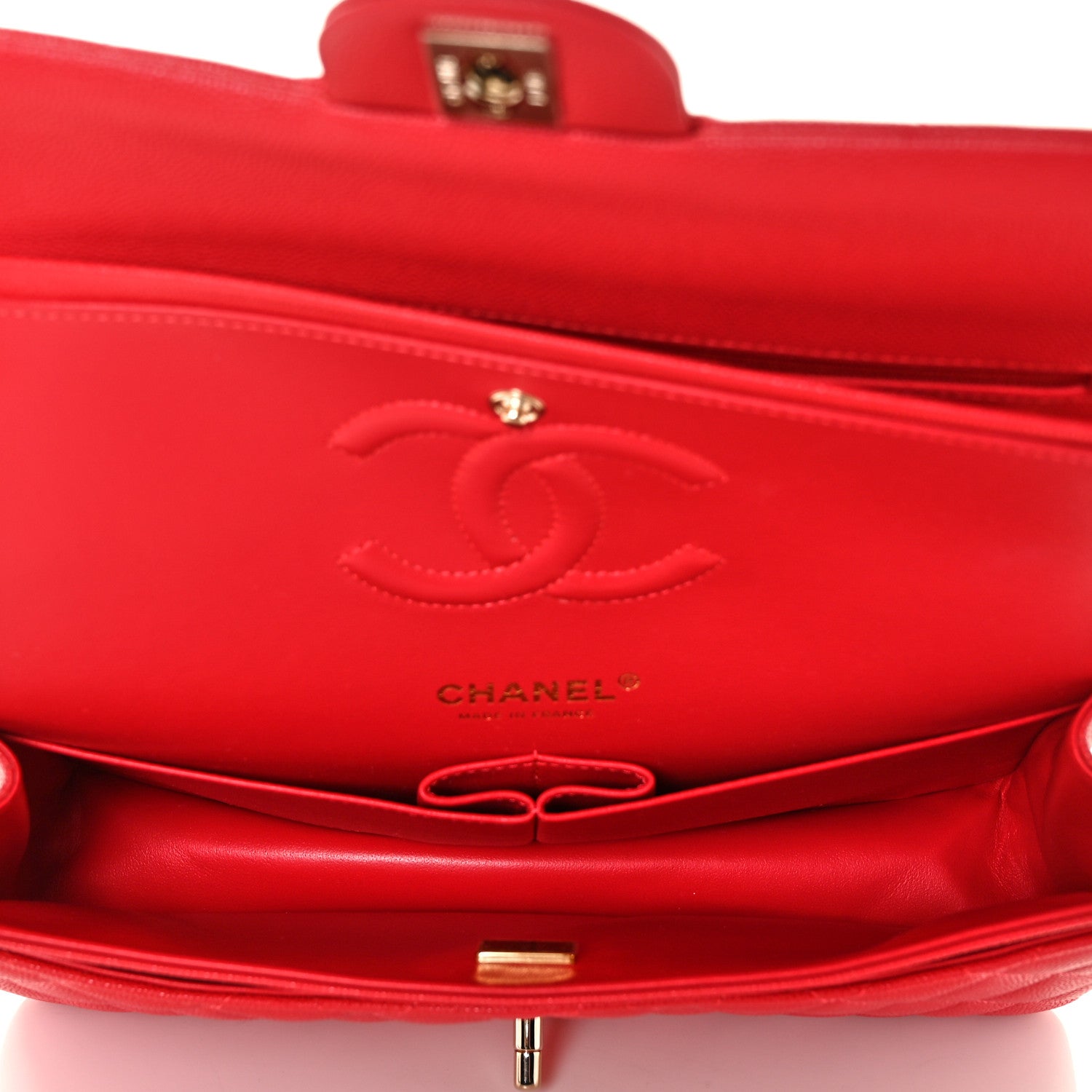 Chanel Caviar Quilted Medium Double Flap Red 1 of 11