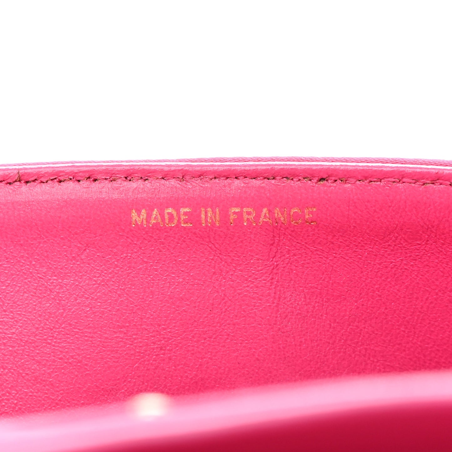 Satin Quilted Medium Double Flap Fuchsia