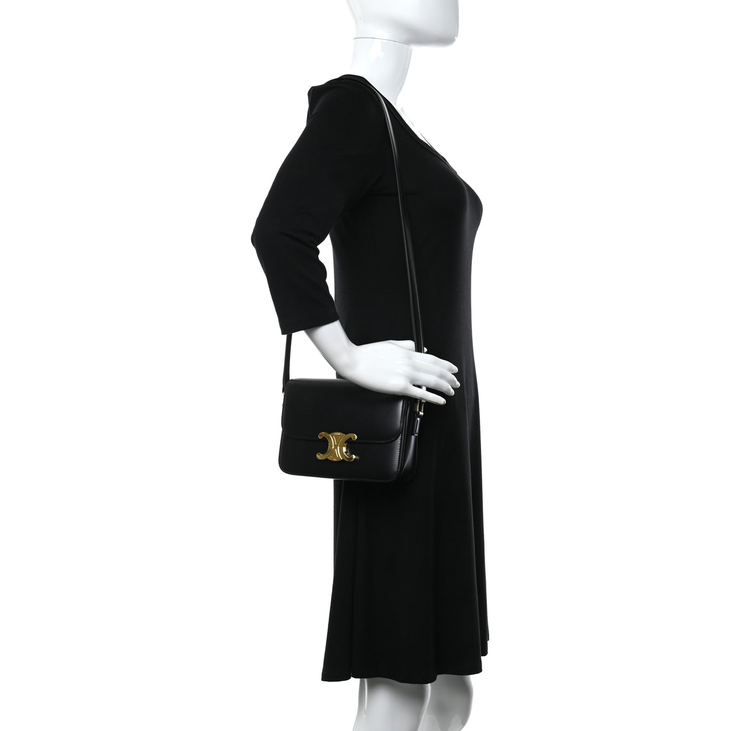 Shiny Calfskin Teen Triomphe Black