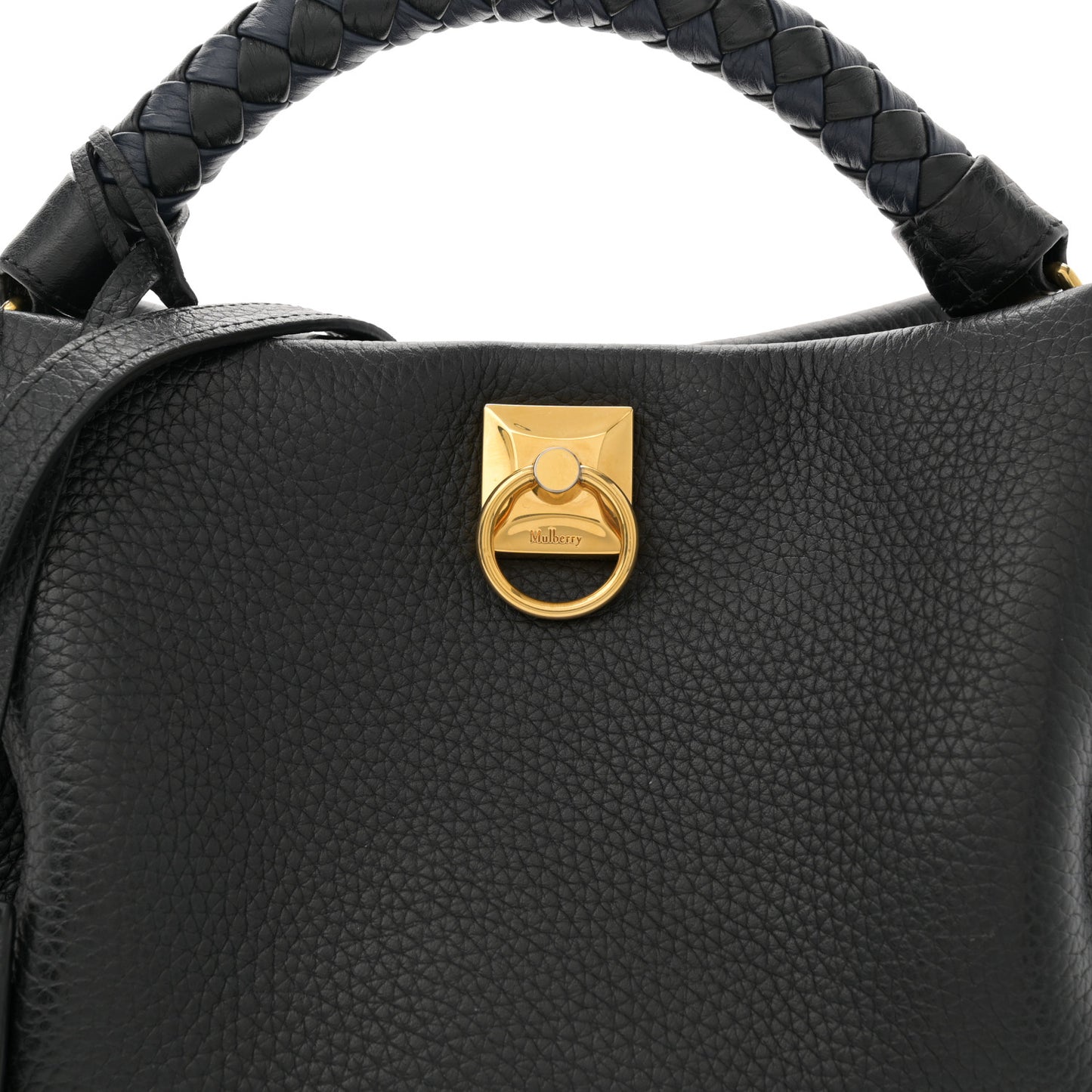 Heavy Grain Small Iris Tote Black