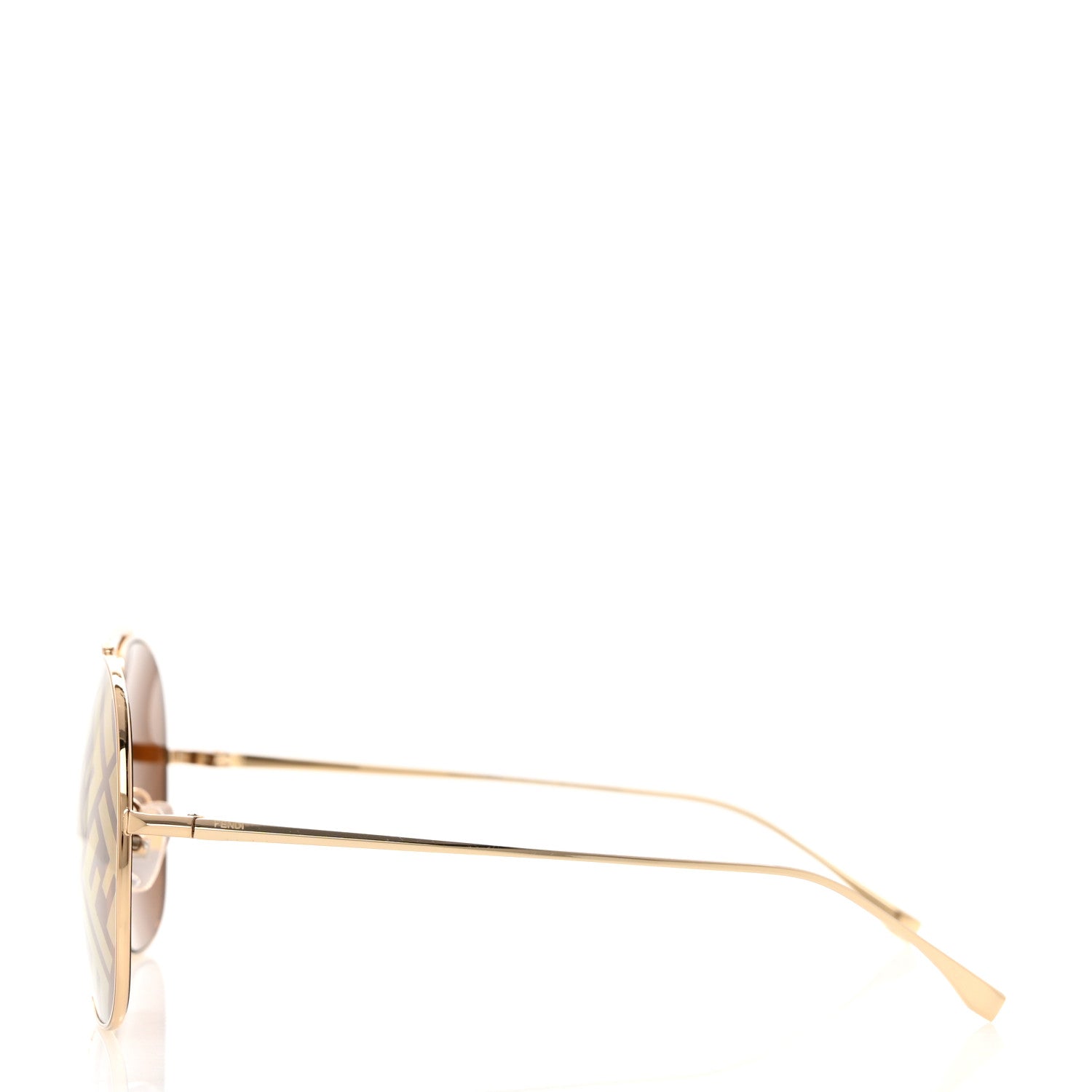 Fendi Metal Fendi Forever Aviator Sunglasses FF0407/G/S Gold 3 of 8