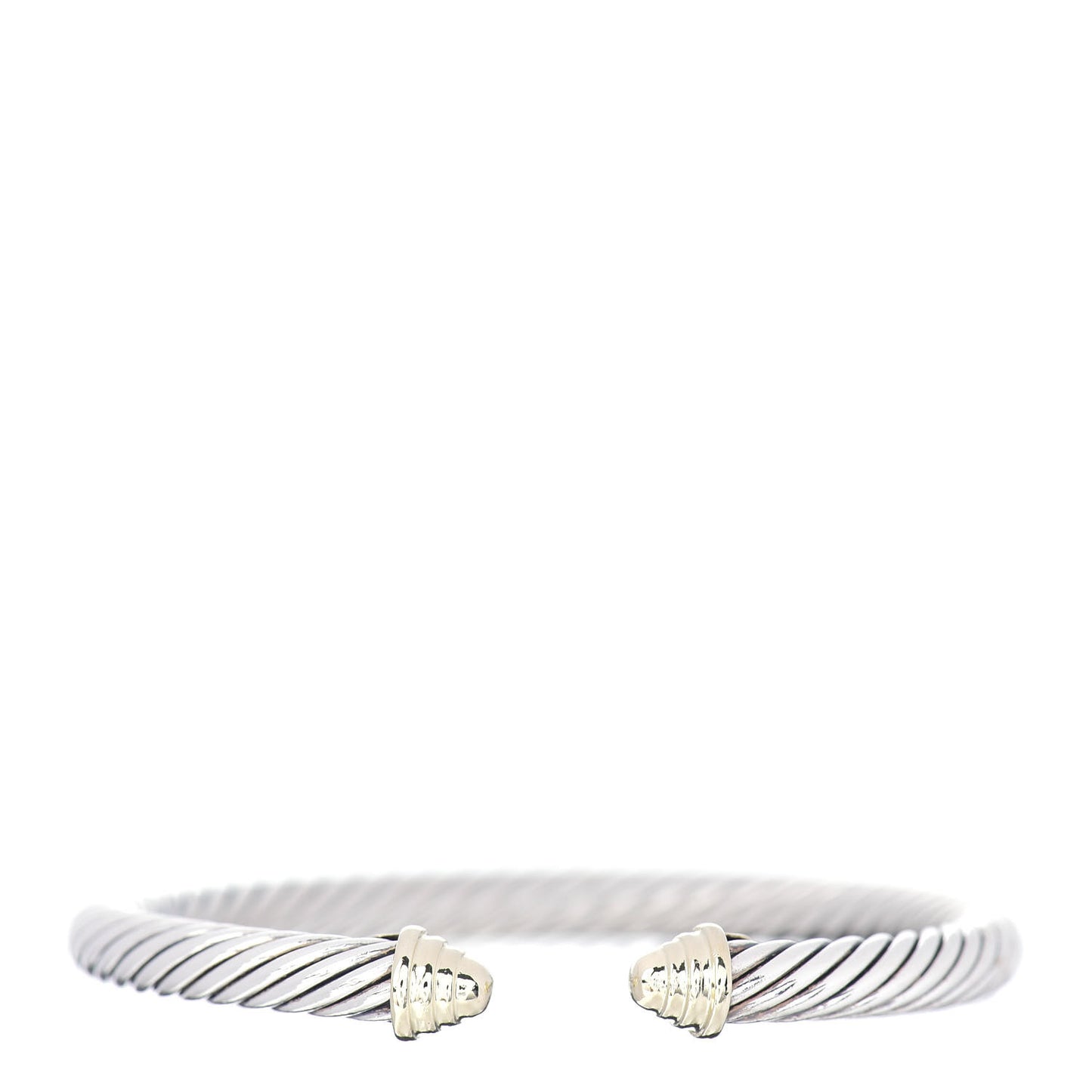Sterling Silver 14K Yellow Gold 5mm Cable Classics Bracelet