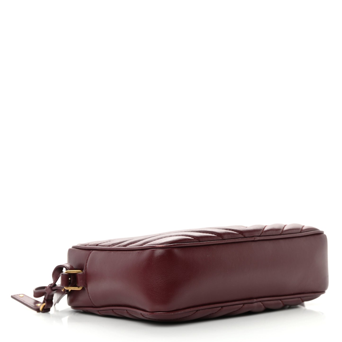 Calfskin Matelasse Monogram Lou Camera Bag Dark Legion Red