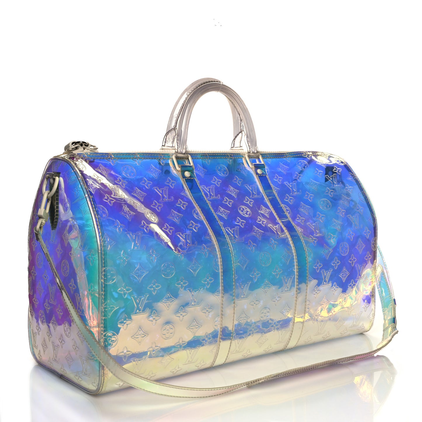 PVC Monogram Keepall Bandouliere 50 Iridescent Prism