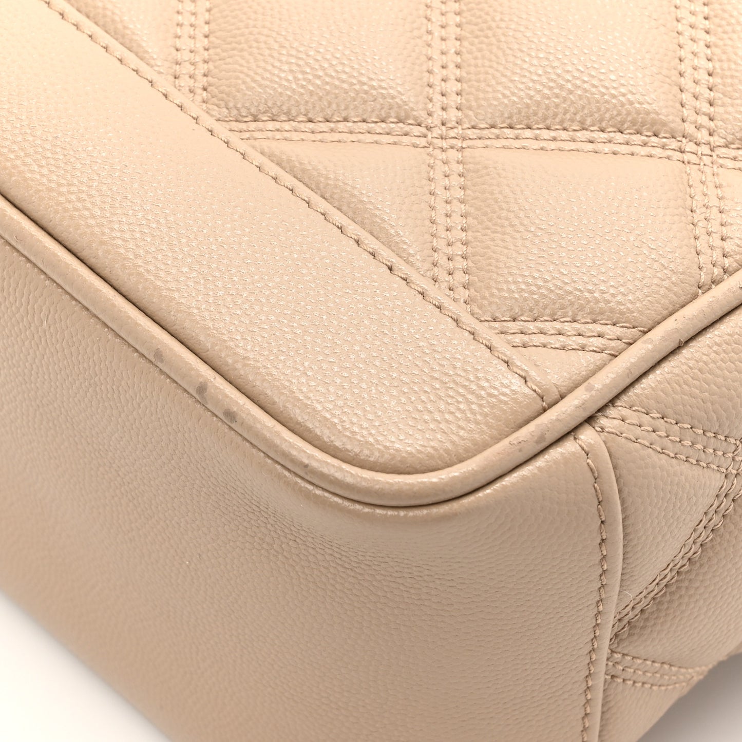 Grain de Poudre Quilted 80's Vanity Bag Dark Beige
