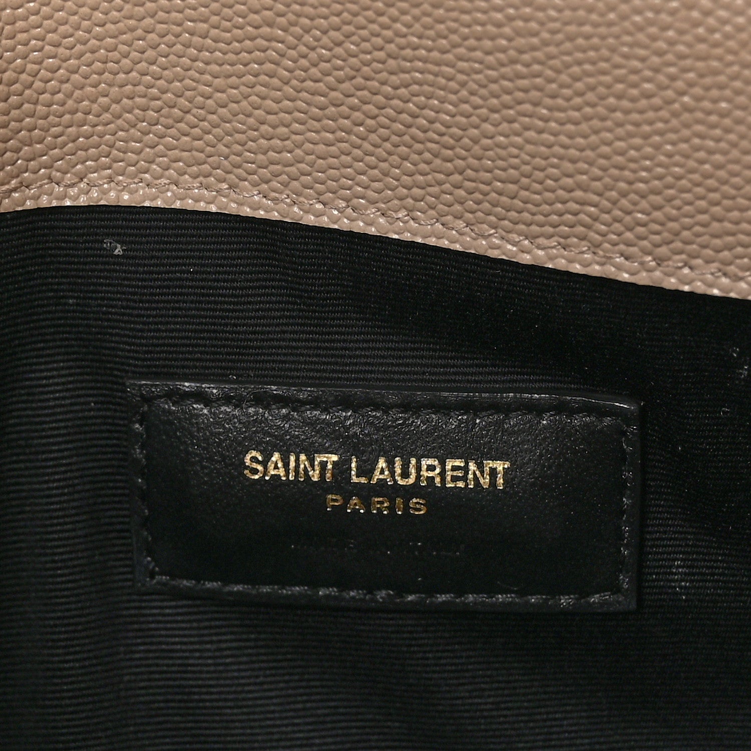 Saint Laurent Grain De Poudre Uptown Pouch Dark Beige 7 of 9