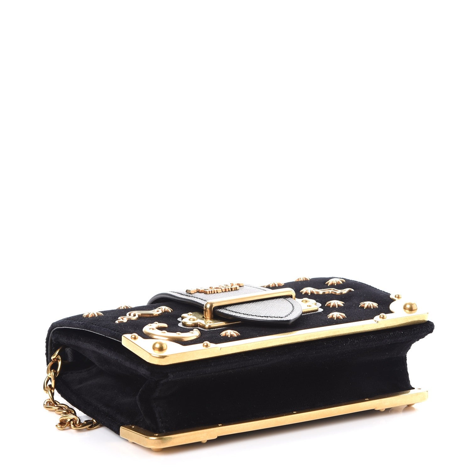 Prada Velvet Cahier Astrology Bag Black 4 of 6
