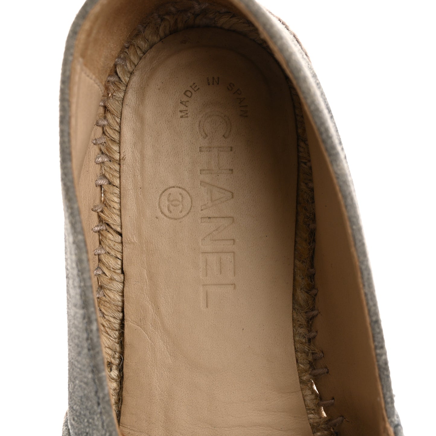 Striated Suede Espadrilles 37 Dark Grey