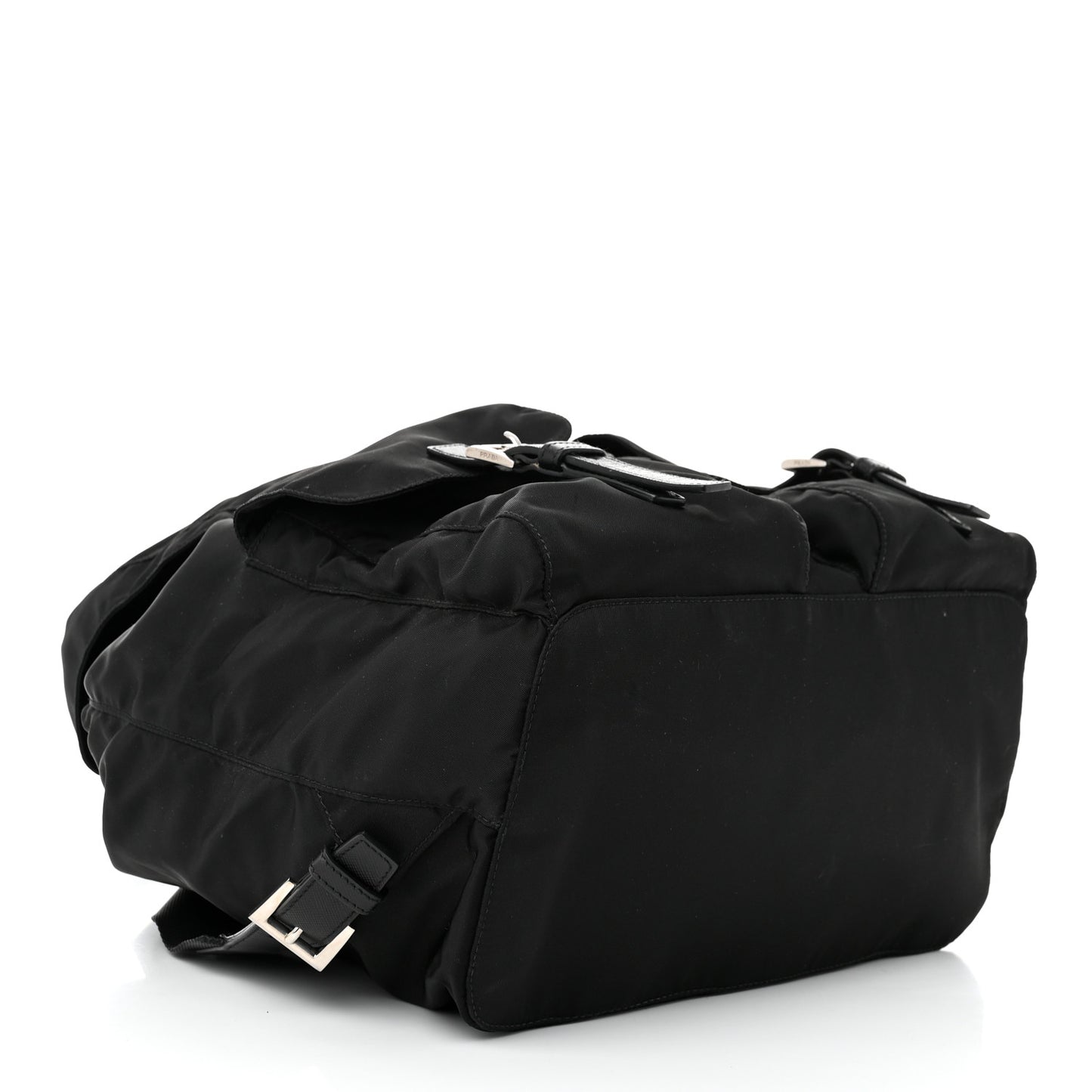 Tessuto Nylon Saffiano Medium Backpack Black