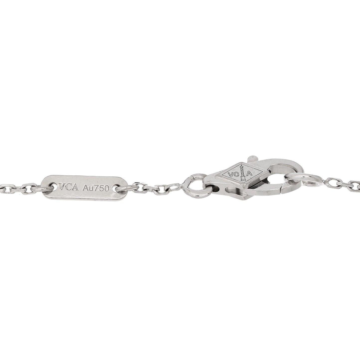 18K White Gold Diamond Sweet Alhambra Bracelet