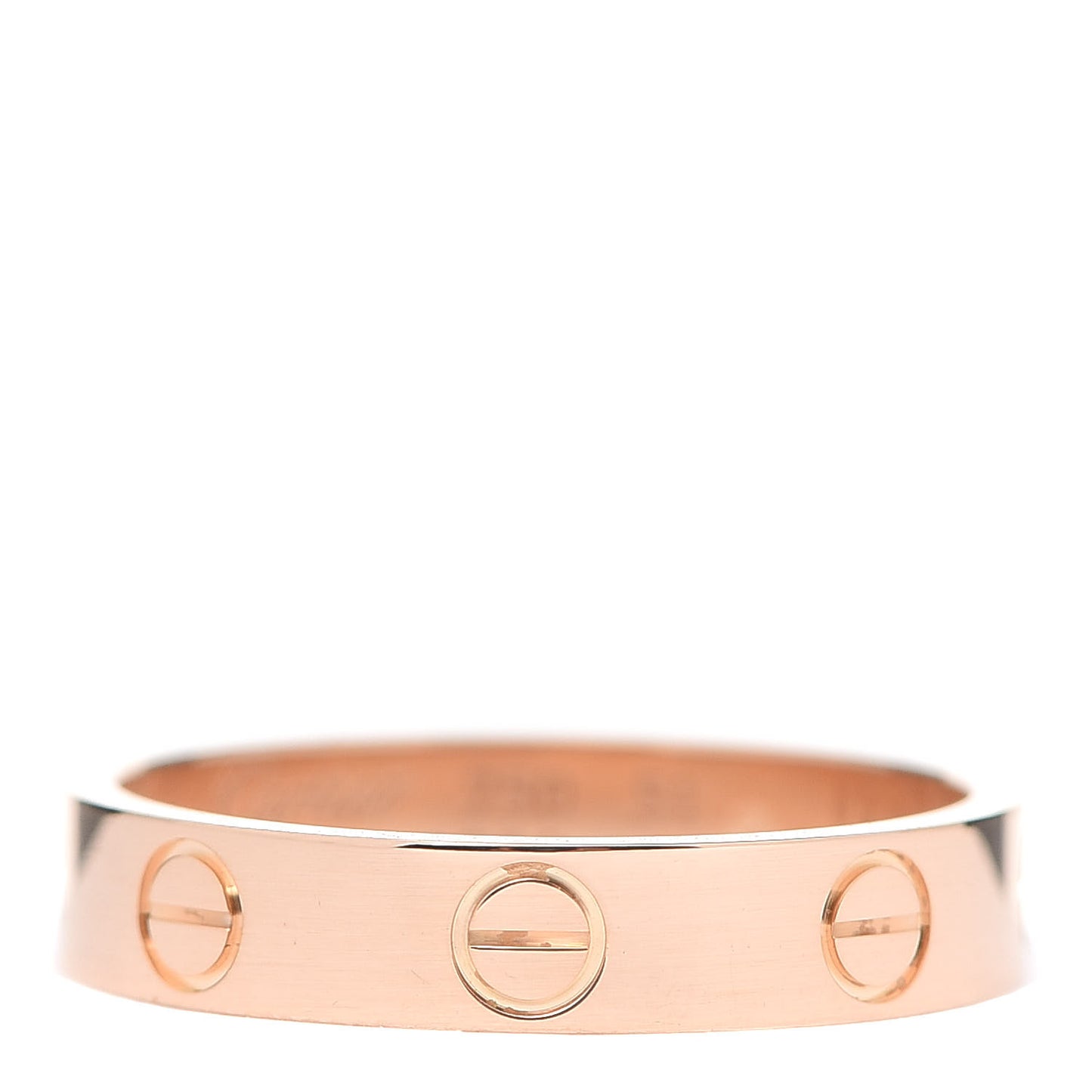 18K Pink Gold 3.5mm LOVE Wedding Band Ring 51 5.25