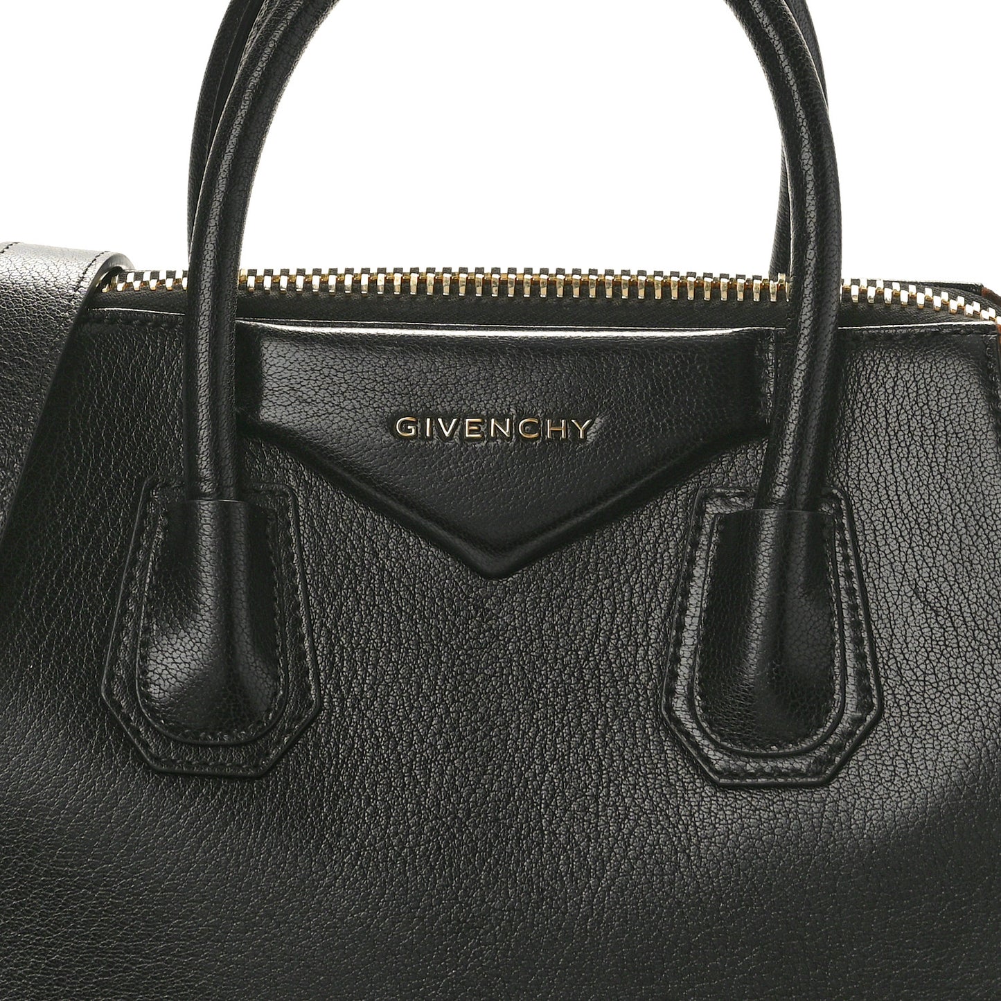 Calfskin Suede Leopard Print Small Antigona Black