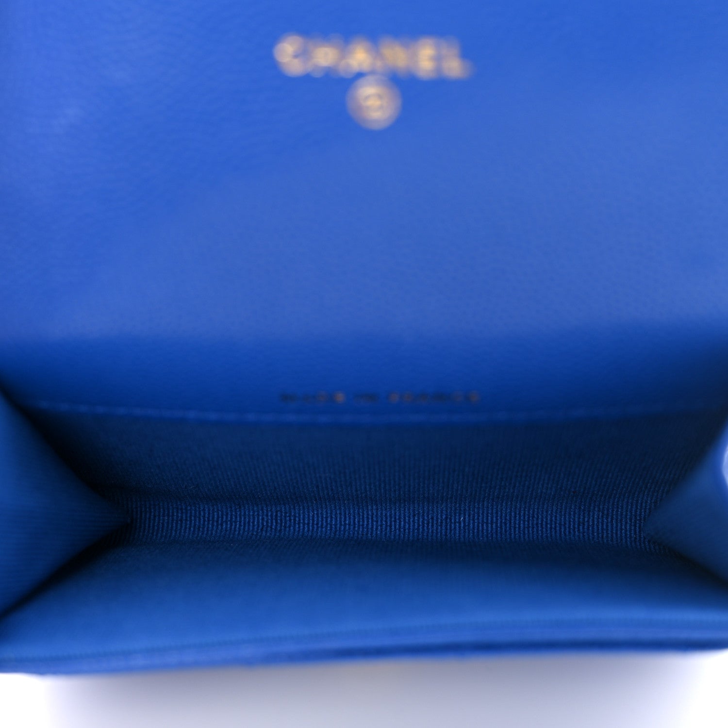Chanel Caviar Quilted Flap Card Holder Wallet Blue 5 of 9