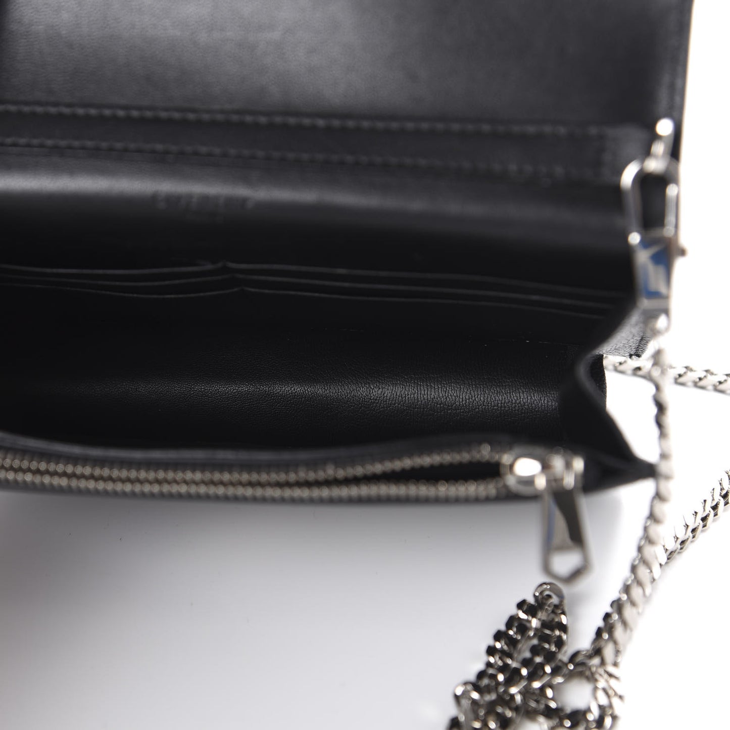 Sugar Goatskin Pandora Chain Wallet Black