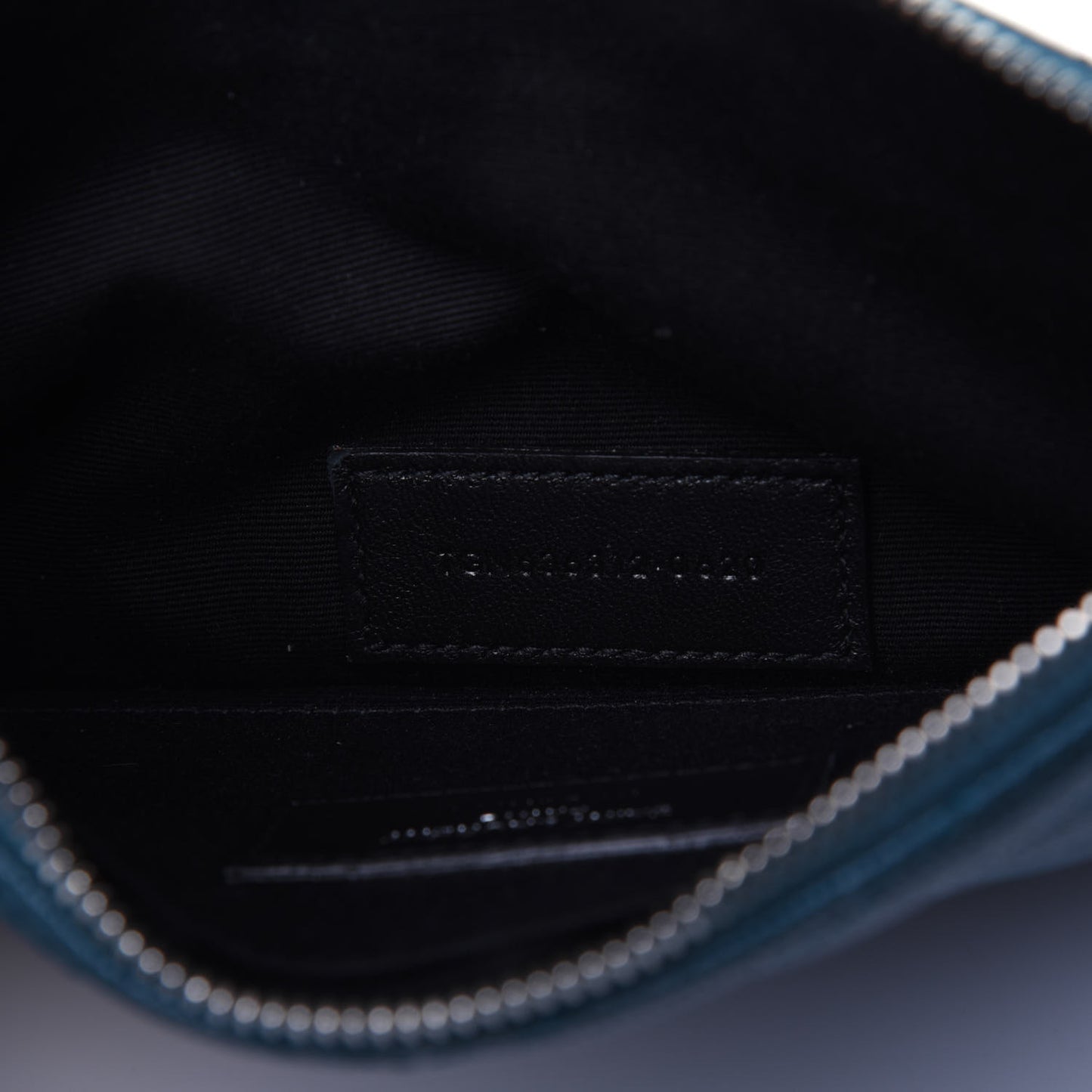 Grain De Poudre Matelasse Chevron Monogram Bill Pouch Peacock Green