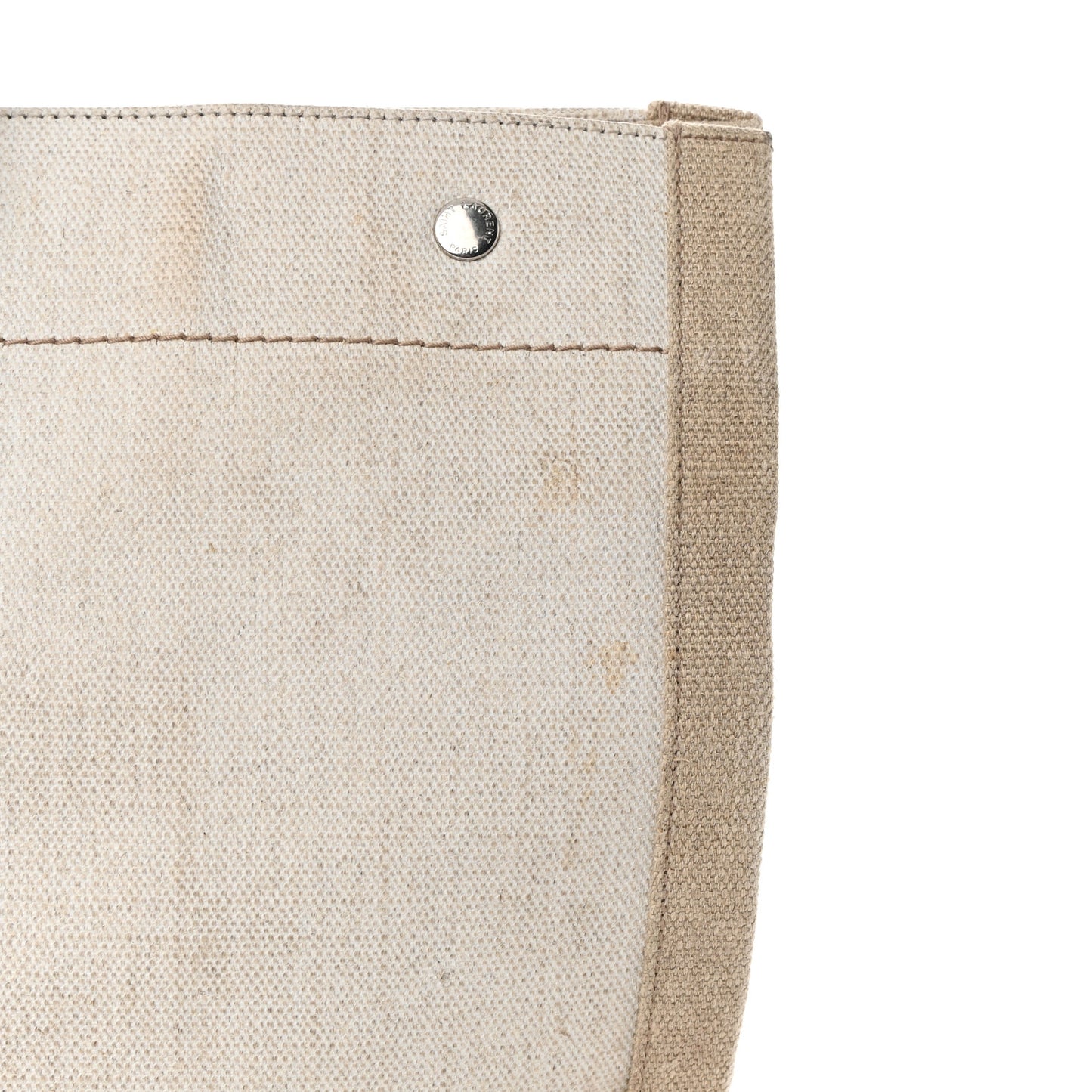 Linen Calfskin Rive Gauche Tote Optic White