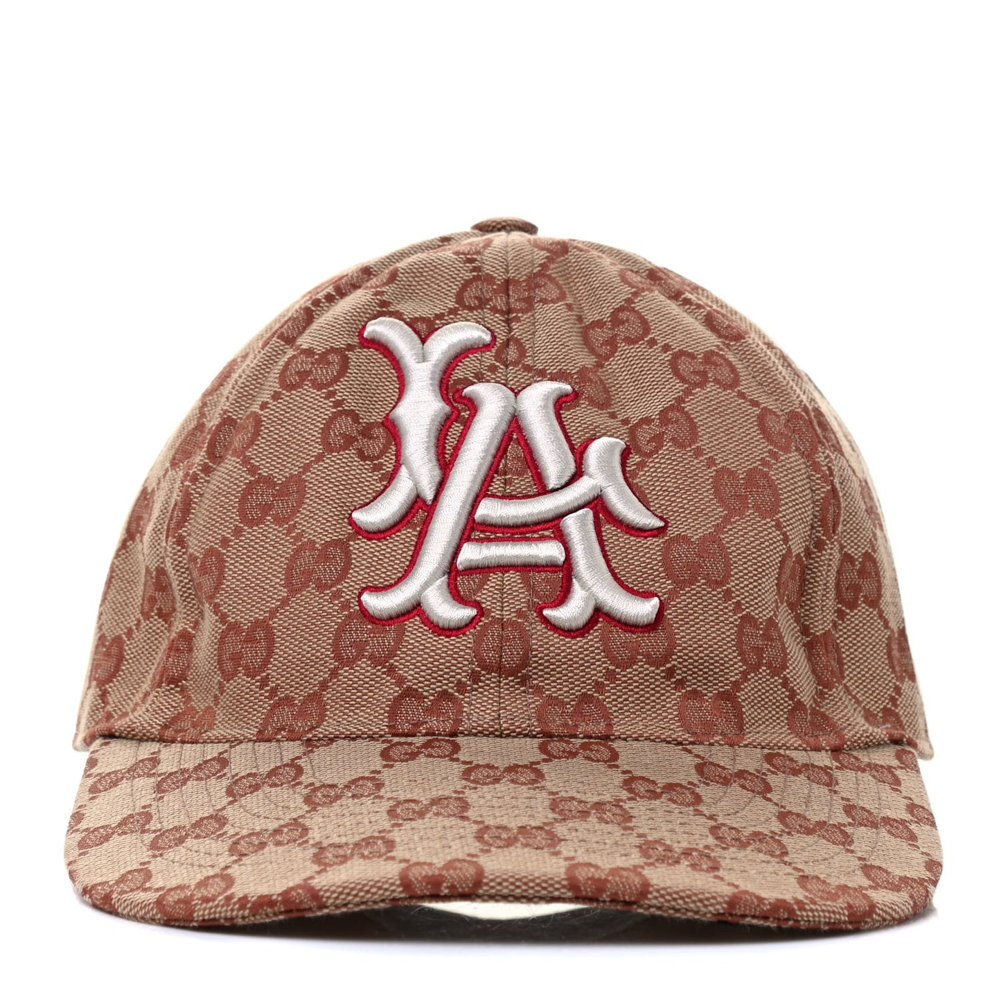 X MLB Monogram LA Dodgers Baseball Hat 57-61 Beige Ruggine