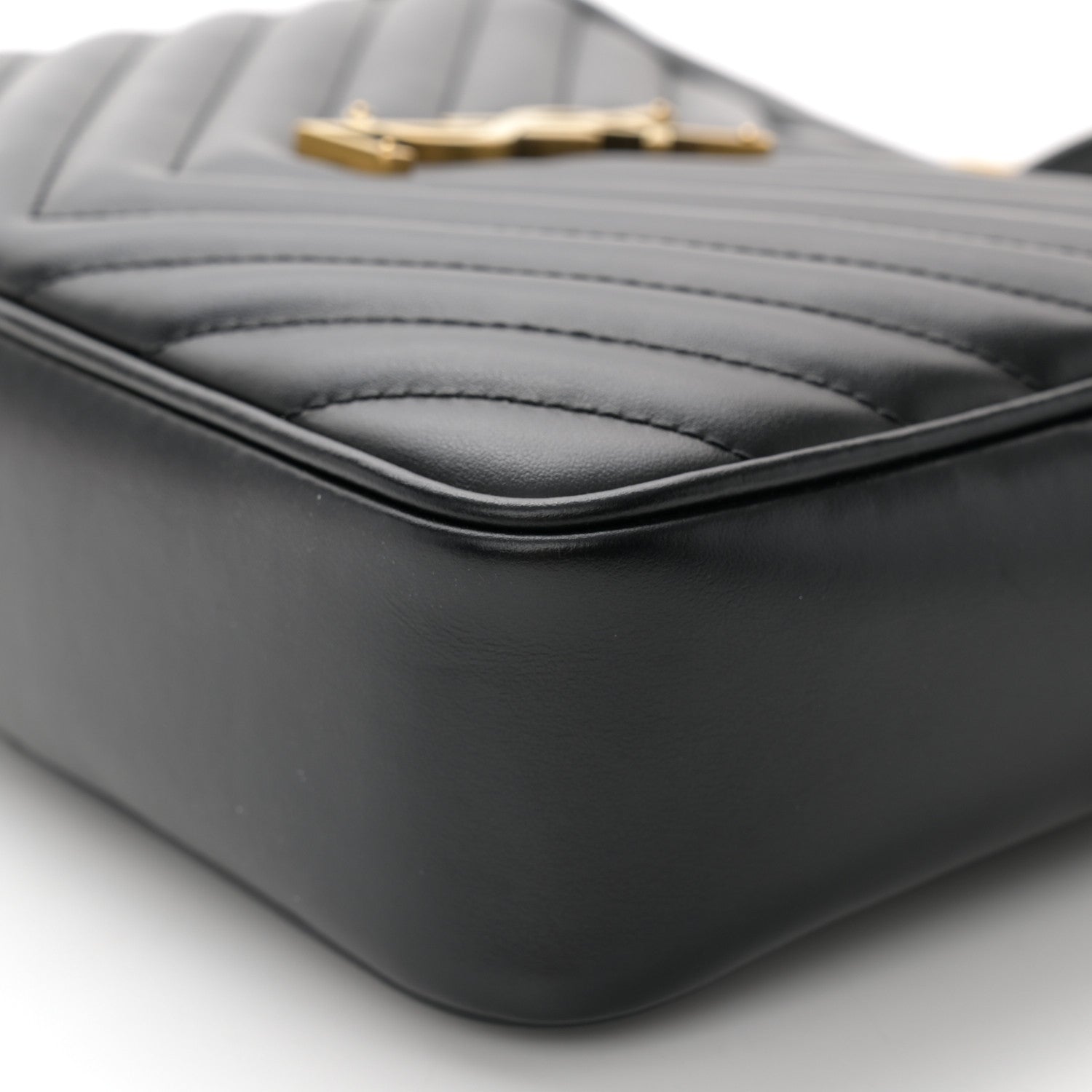 Saint Laurent Calfskin Matelasse Monogram Lou Camera Bag Black 10 of 12