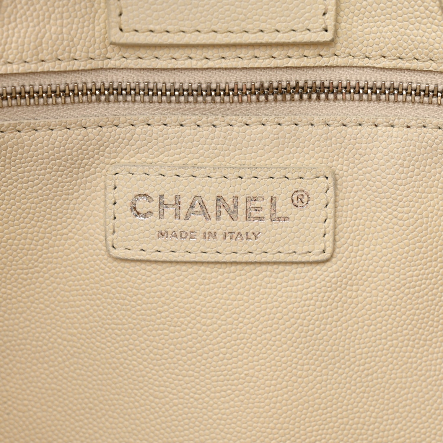 Chanel Caviar Stitched Large Shopping Tote White 6 of 11