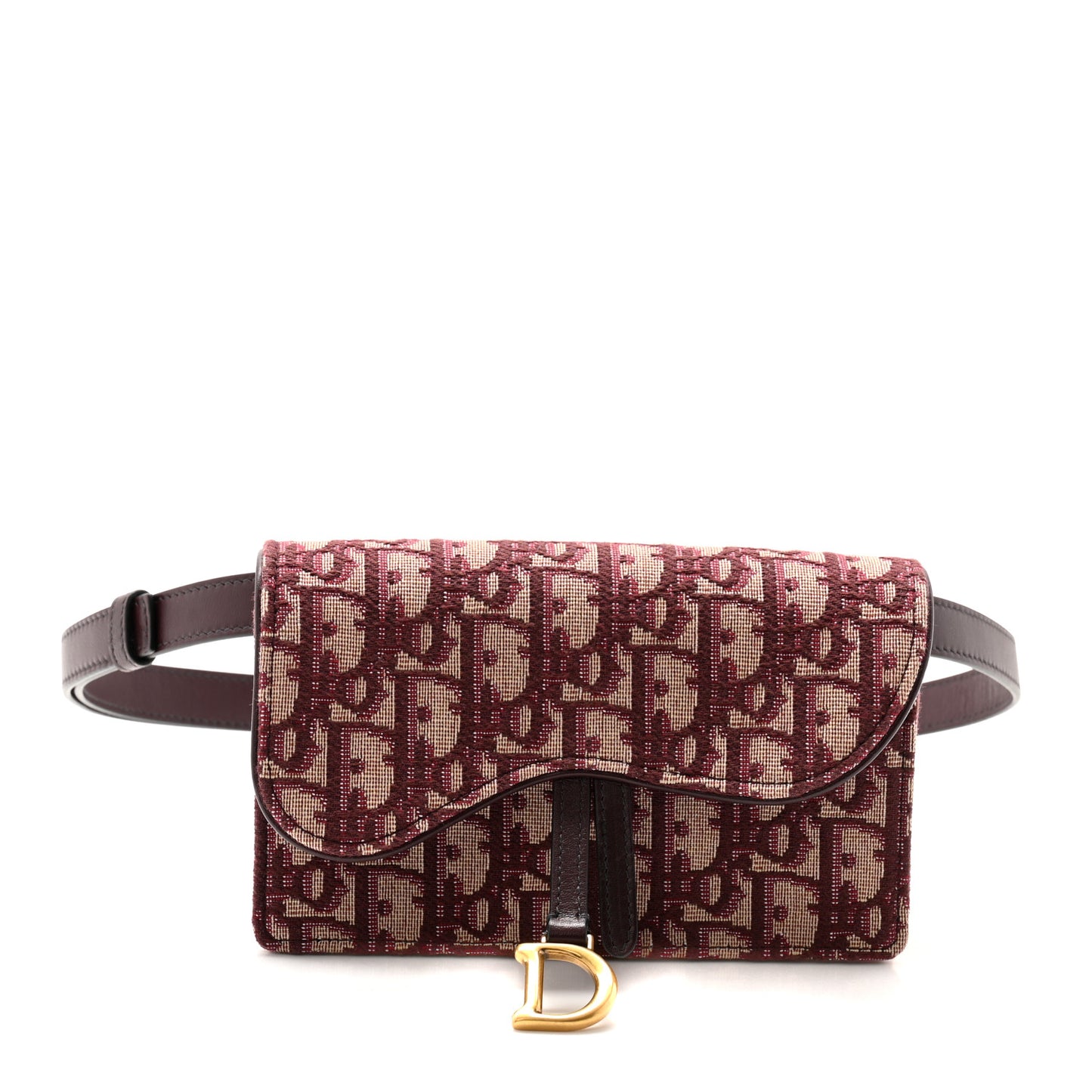 Oblique Saddle Belt Bag Bordeaux