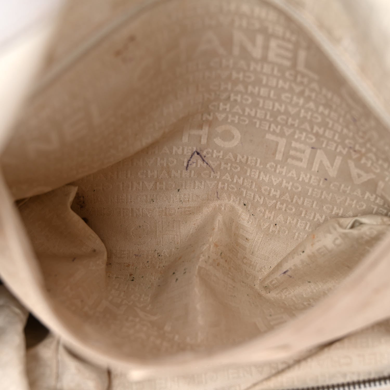 Chanel Distressed Lambskin Vintage Ligne Lady Braid XL Tote Beige 17 of 17