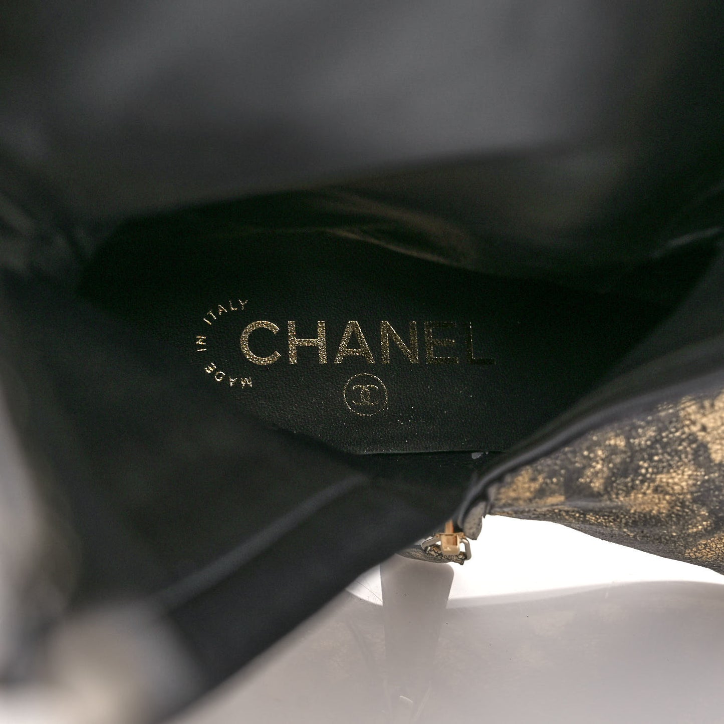 Laminated Goatskin High Boots 39.5 Gold