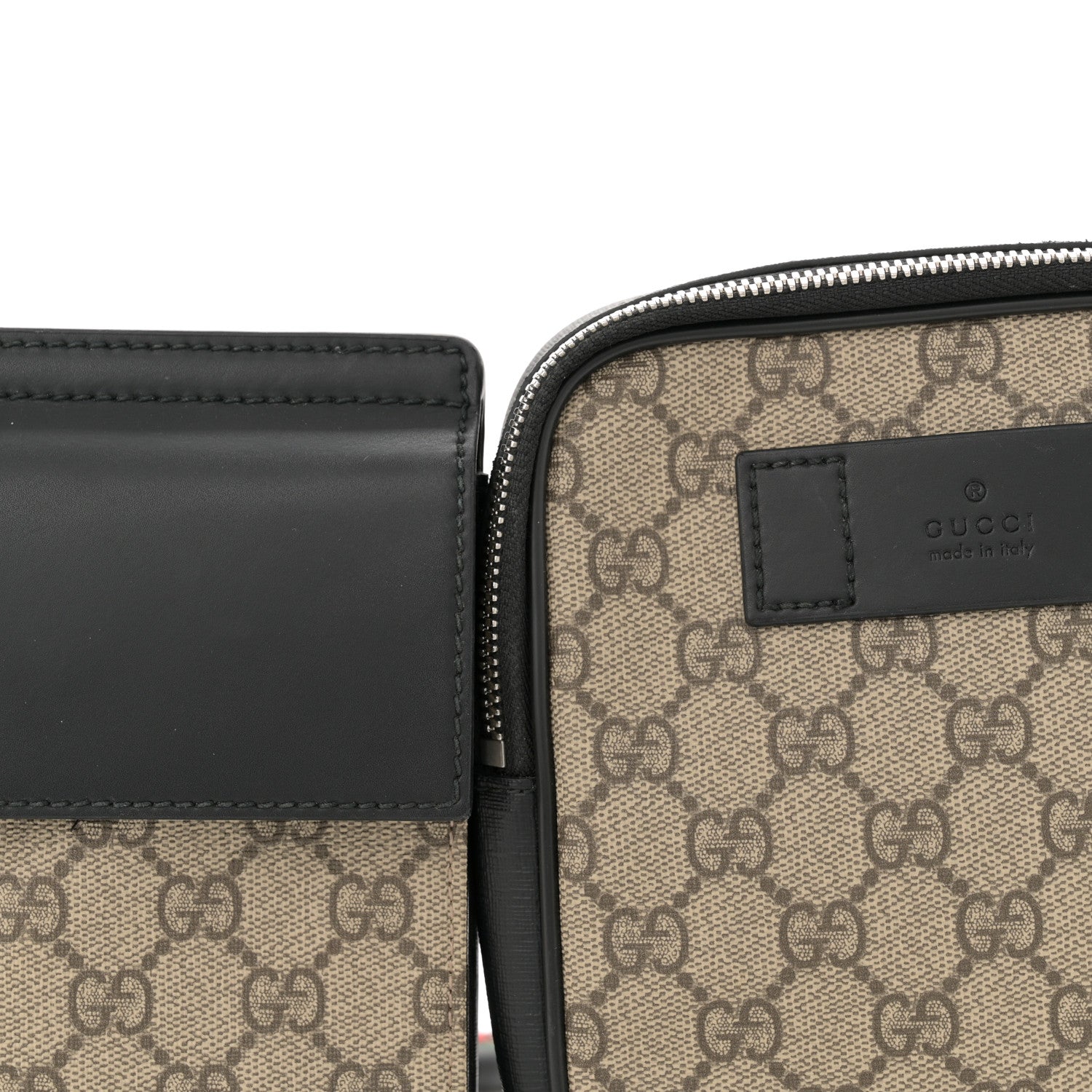 Gucci GG Supreme Monogram Web Belt Bag Black 9 of 15