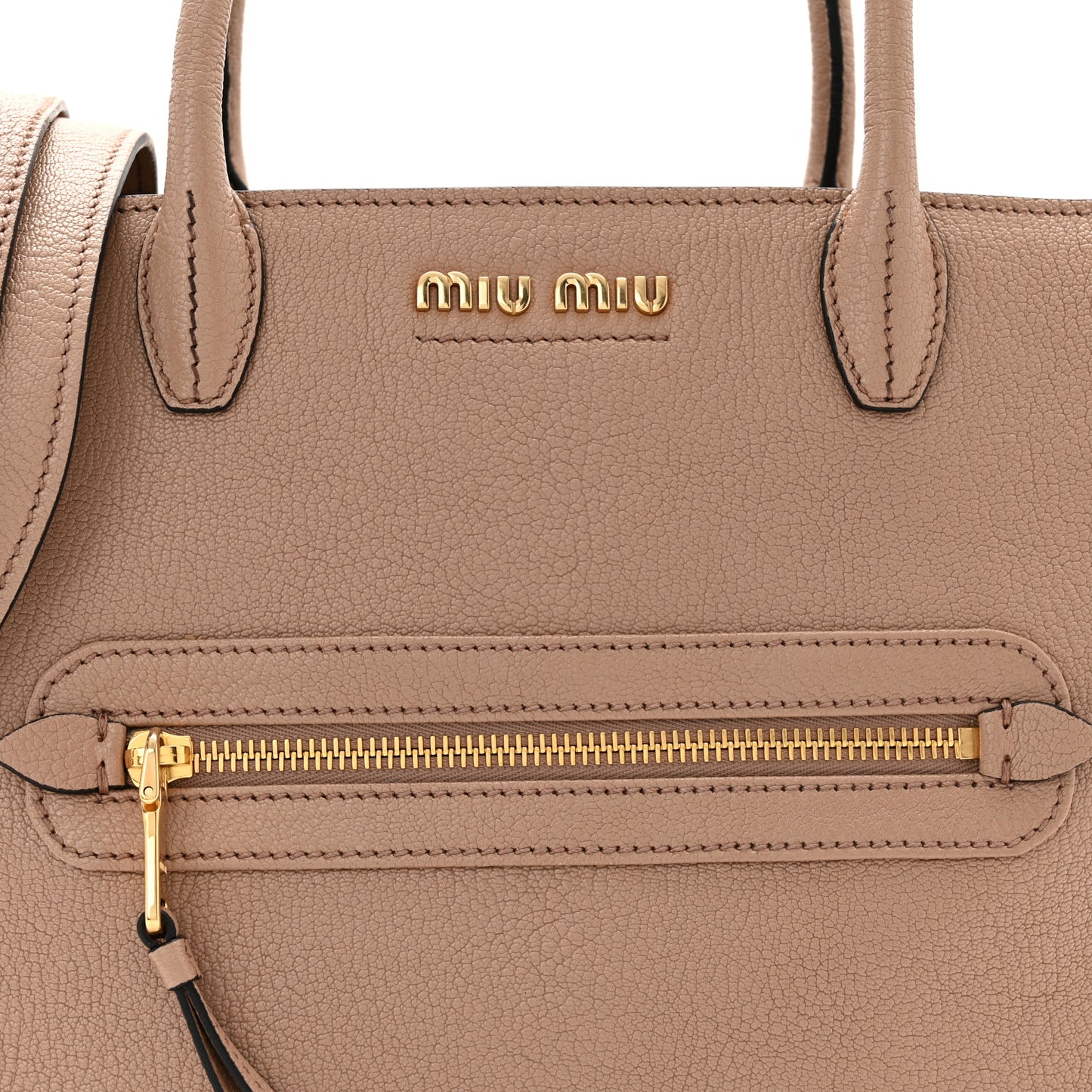 Goatskin Madras Zip Tote Cammeo
