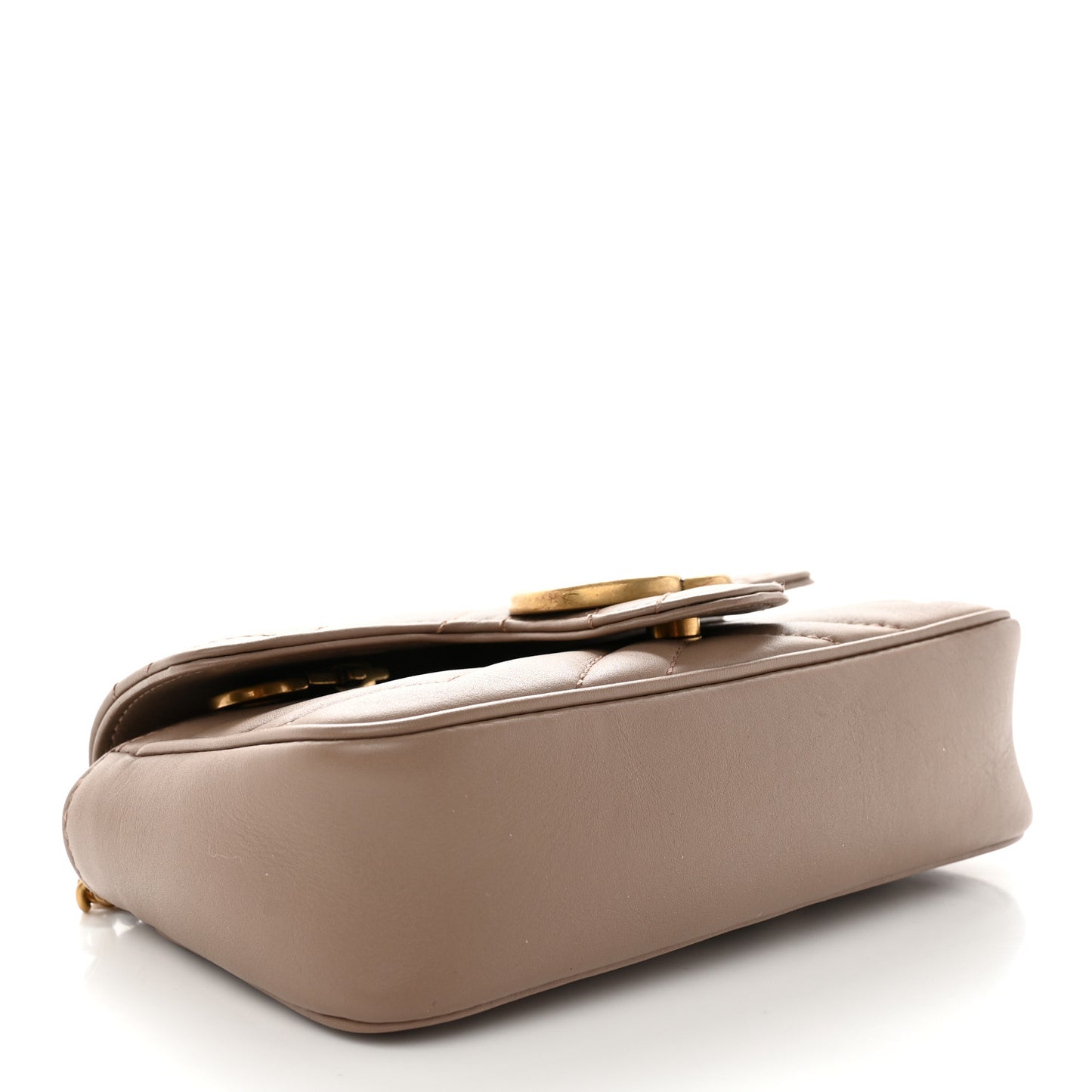 Calfskin Matelasse Super Mini GG Marmont Shoulder Bag Porcelain Rose