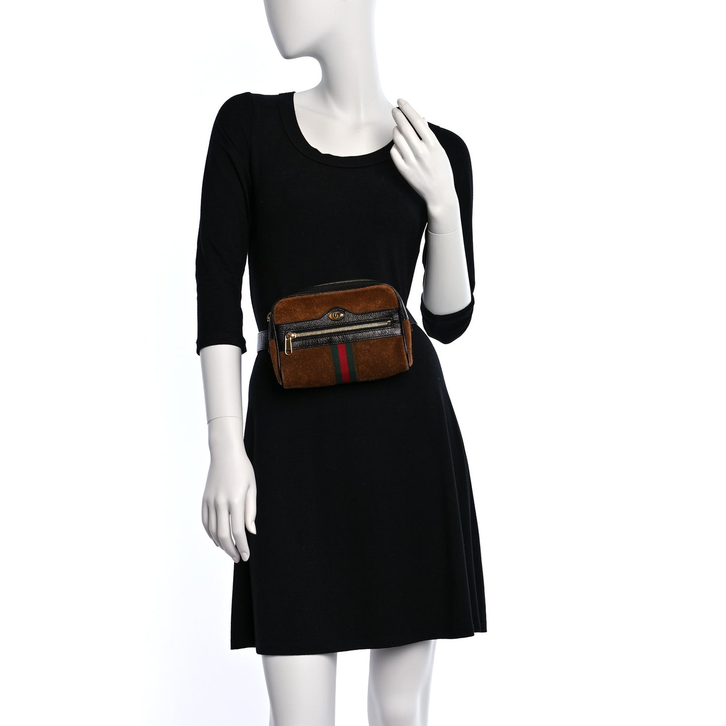 Suede Small Ophidia Belt Bag 95 38 Brown