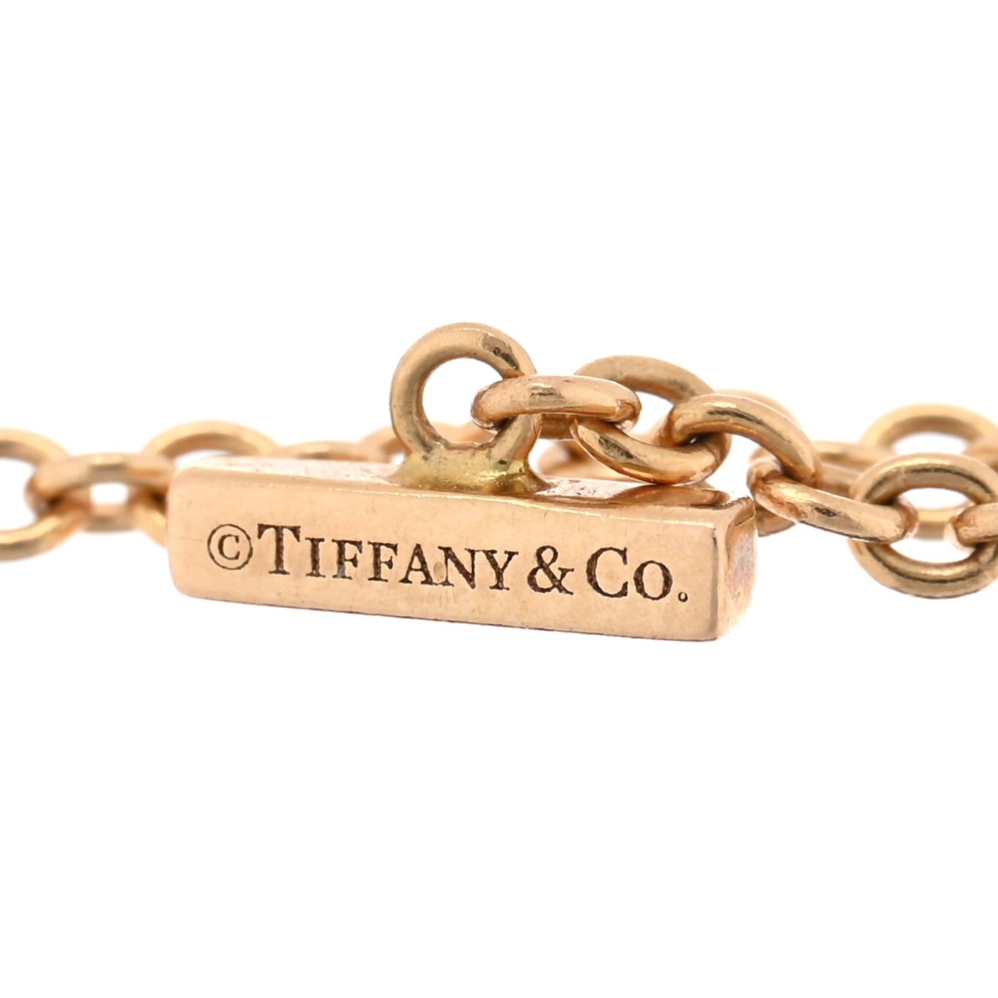 18K Rose Gold Diamond T Heart Bracelet