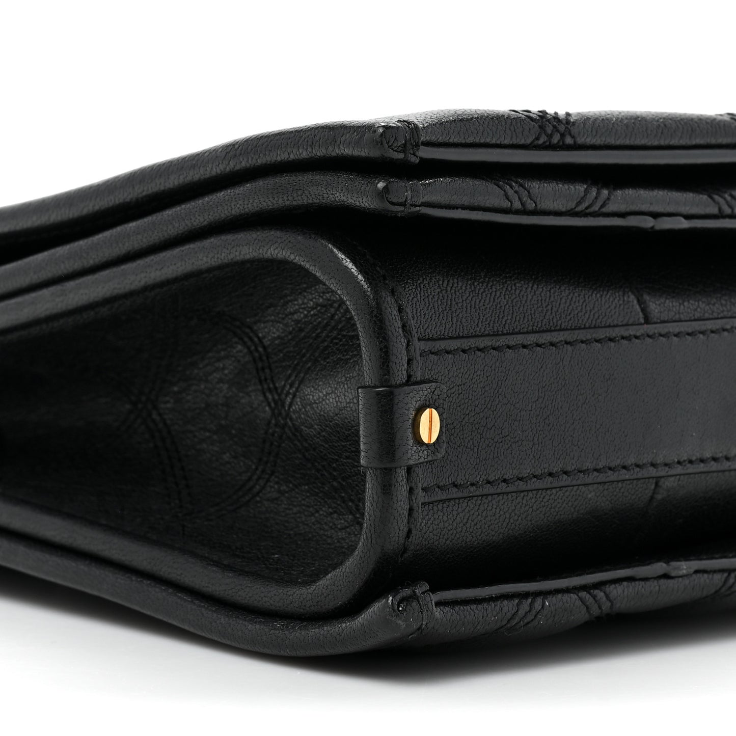 Lambskin Quilted Small Becky Chain Bag Black