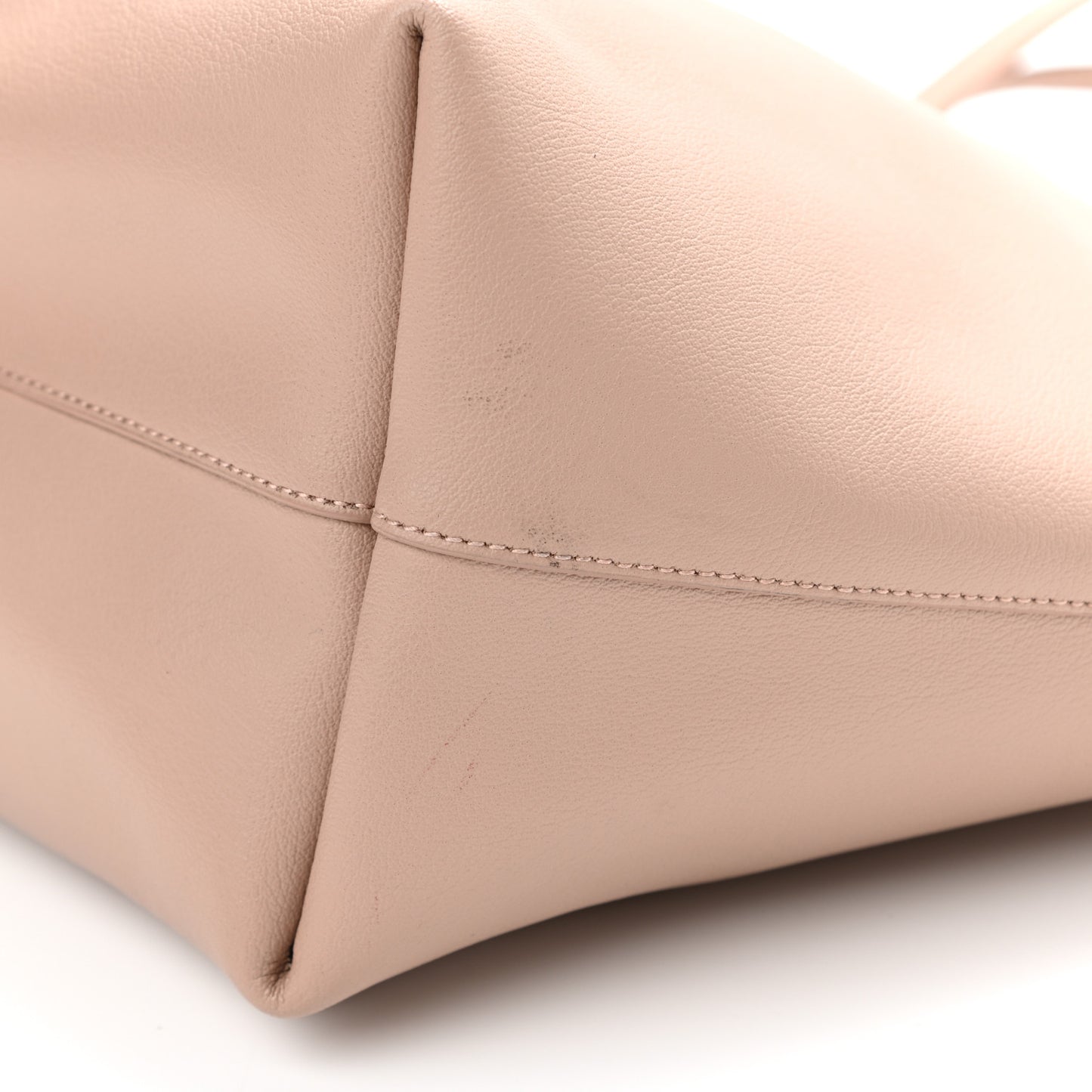 Calfskin Large Shopping Tote Pale Blush