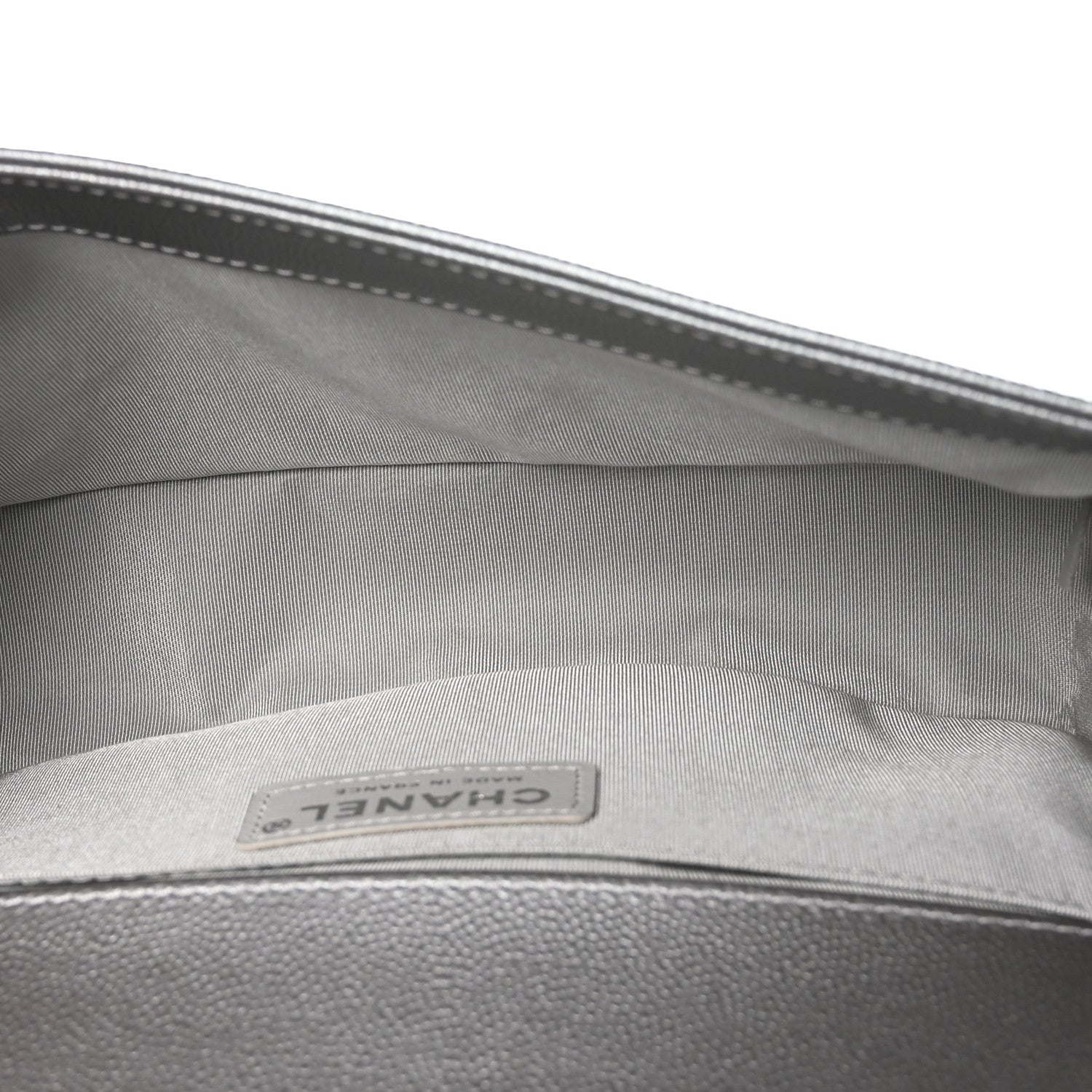 Chanel Metallic Caviar Quilted Medium Boy Flap Silver 5 of 11