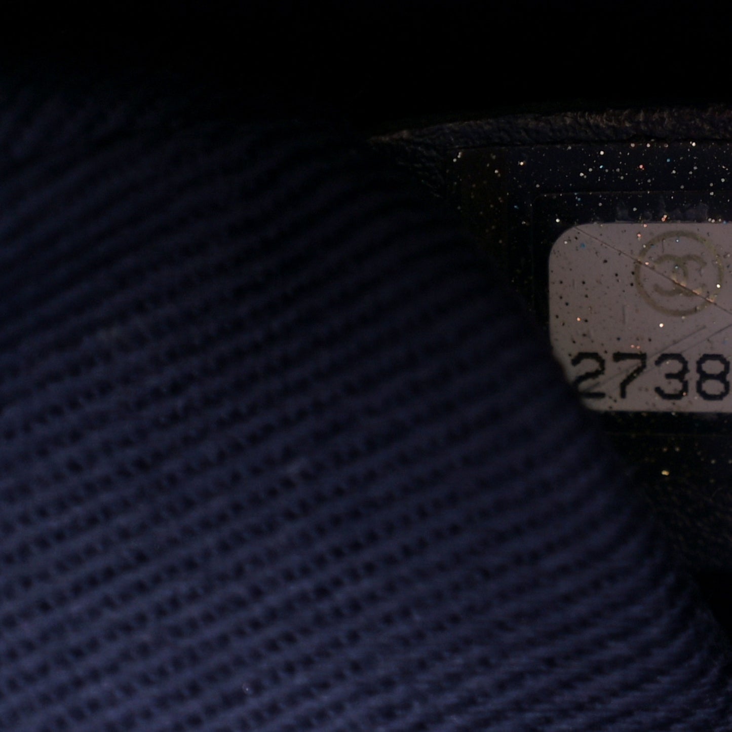 Denim Quilted Small Coco Handle Flap Blue