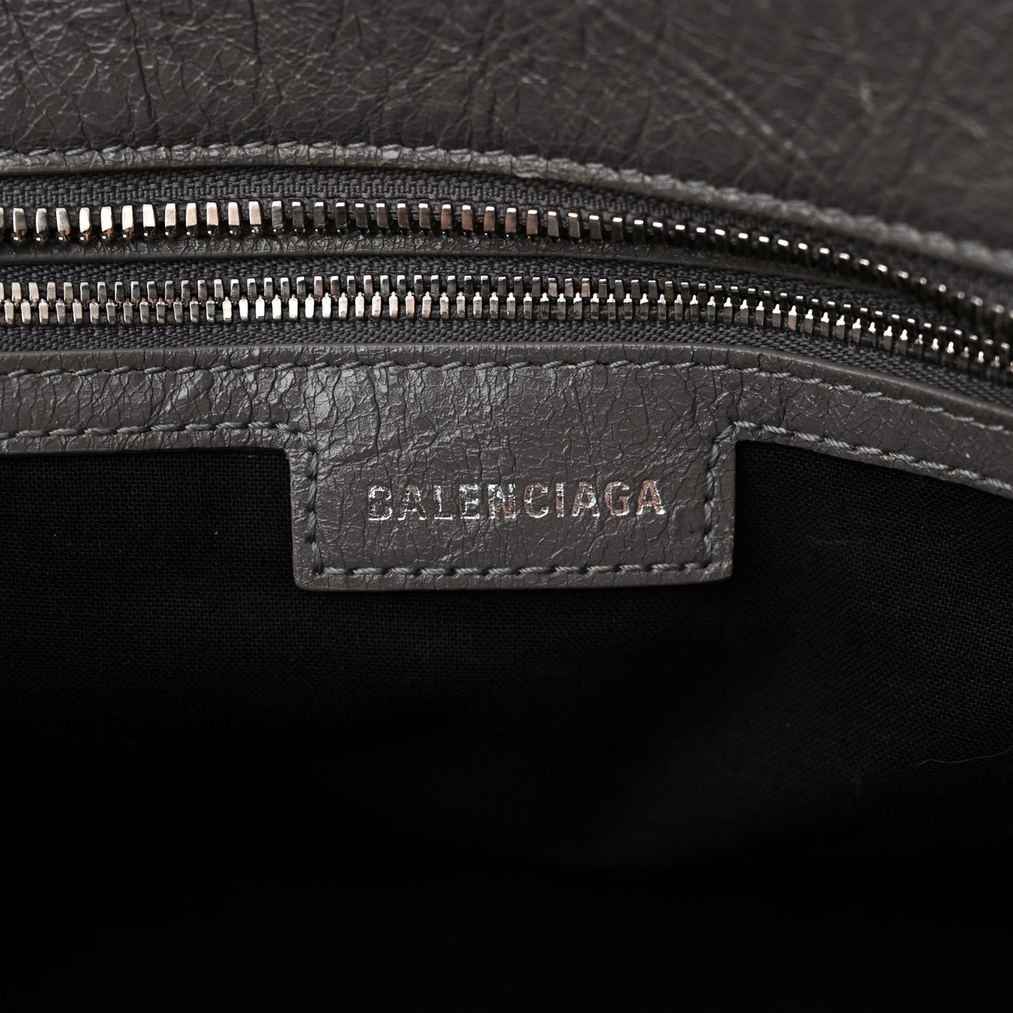 Agneau Arena Neo Cagole City Handbag Dark Grey