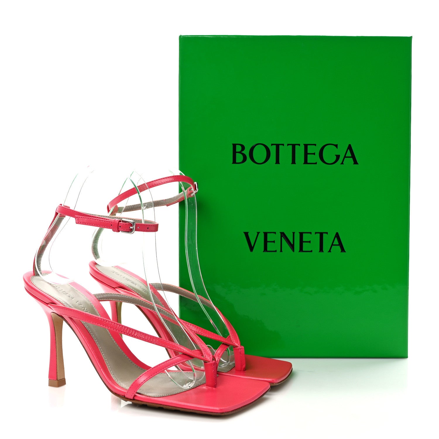 Bottega Veneta Lambskin Stretch Multi Strap 90mm Sandals 36 Lollipop 8 of 8