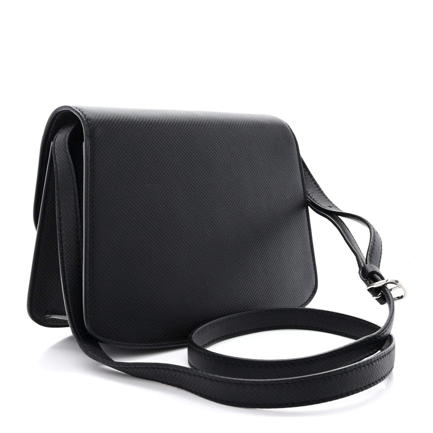 Stamped Saddle Calfskin The Sofia 8.75 Crossbody Black